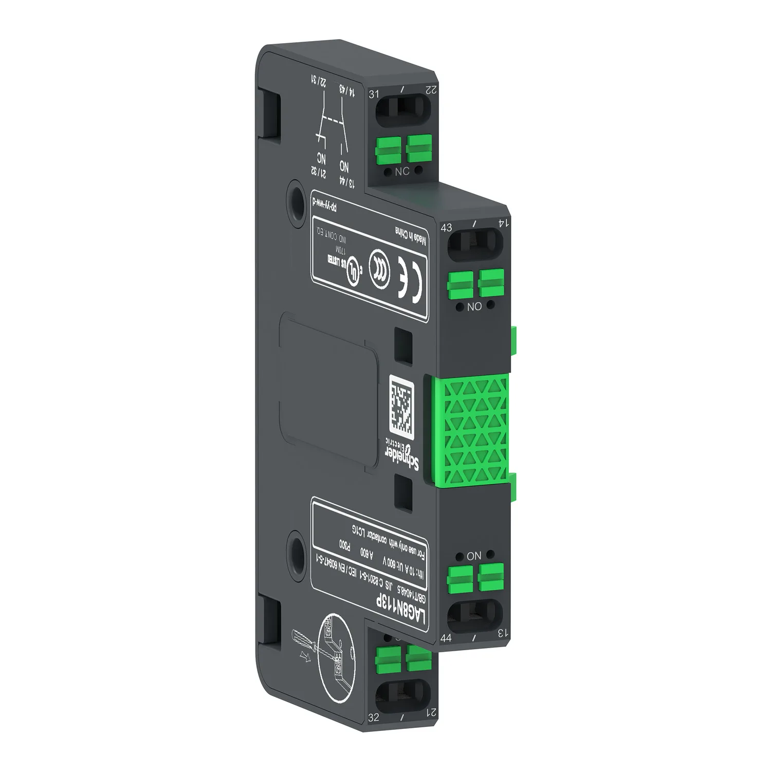 Schneider LAG8N113P - LAG8N113P - TeSys Giga Yardımcı Kontak 1NO+1NC yaylı tip L1/R1