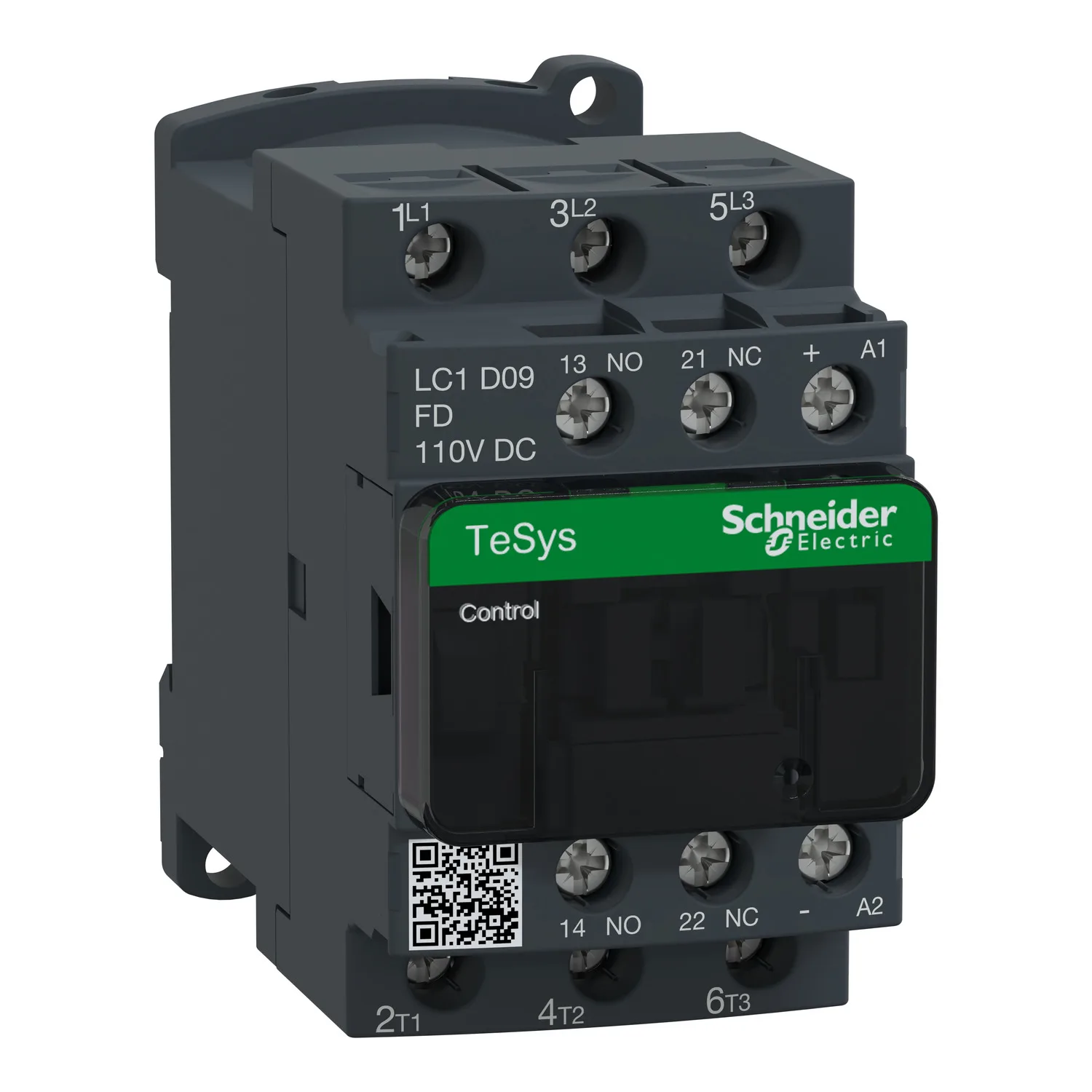 Schneider LC1D09FD - Contacteur: 3-pôles; NO x3; Broches de soutien: NO + NC; 110VDC