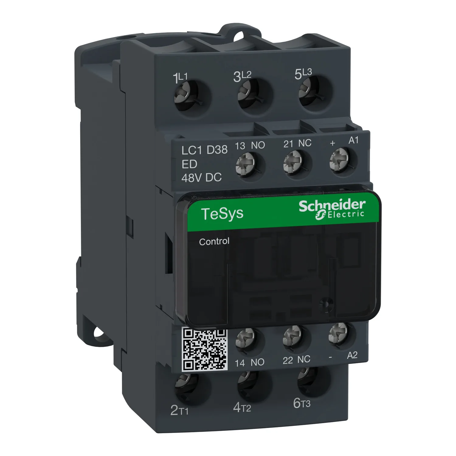 Schneider LC1D38ED - Contacteur: 3-pôles; NO x3; Broches de soutien: NO + NC; 48VDC
