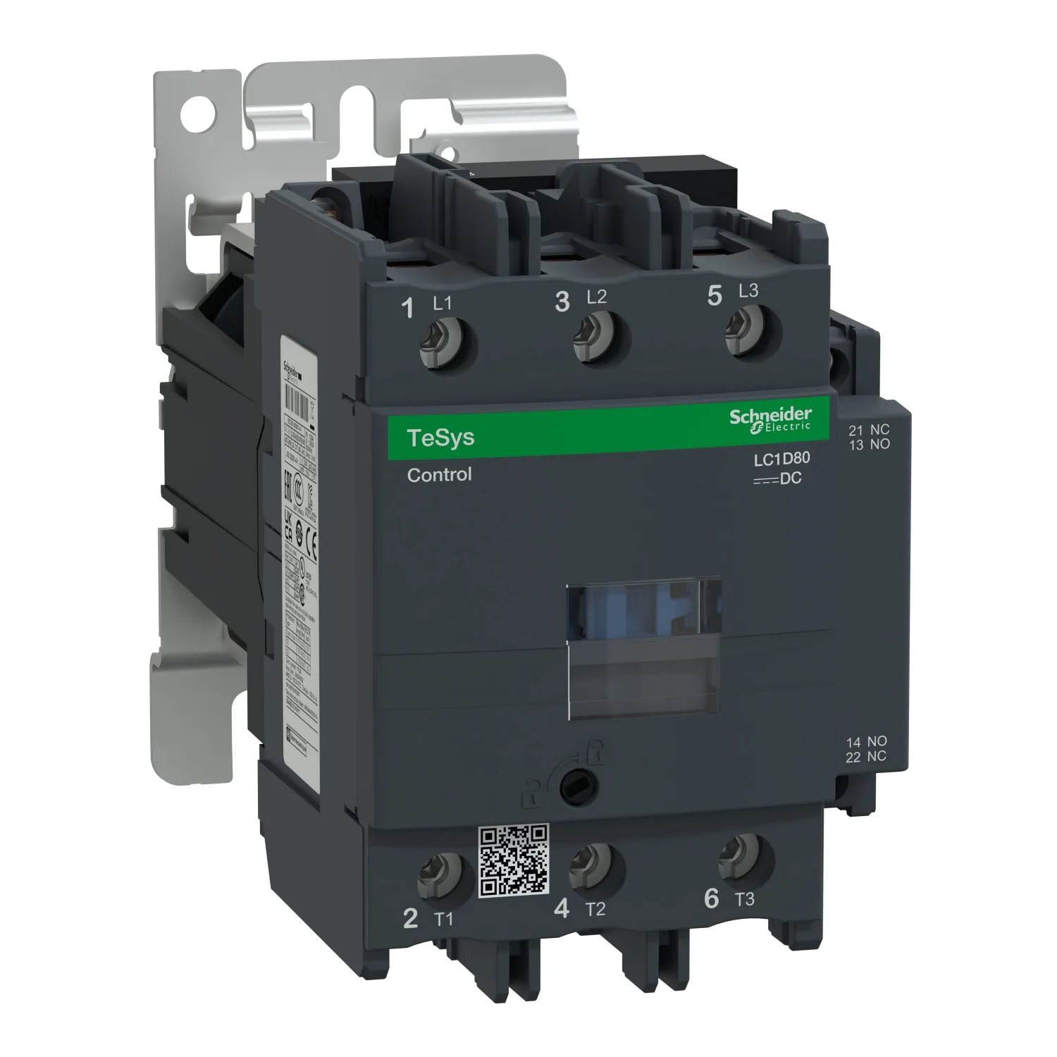Schneider LC1D80FD - Schütz: 3-polig; NO x3; Hilfsschütze: NO + NC; 110VDC; 80A; TeSys D