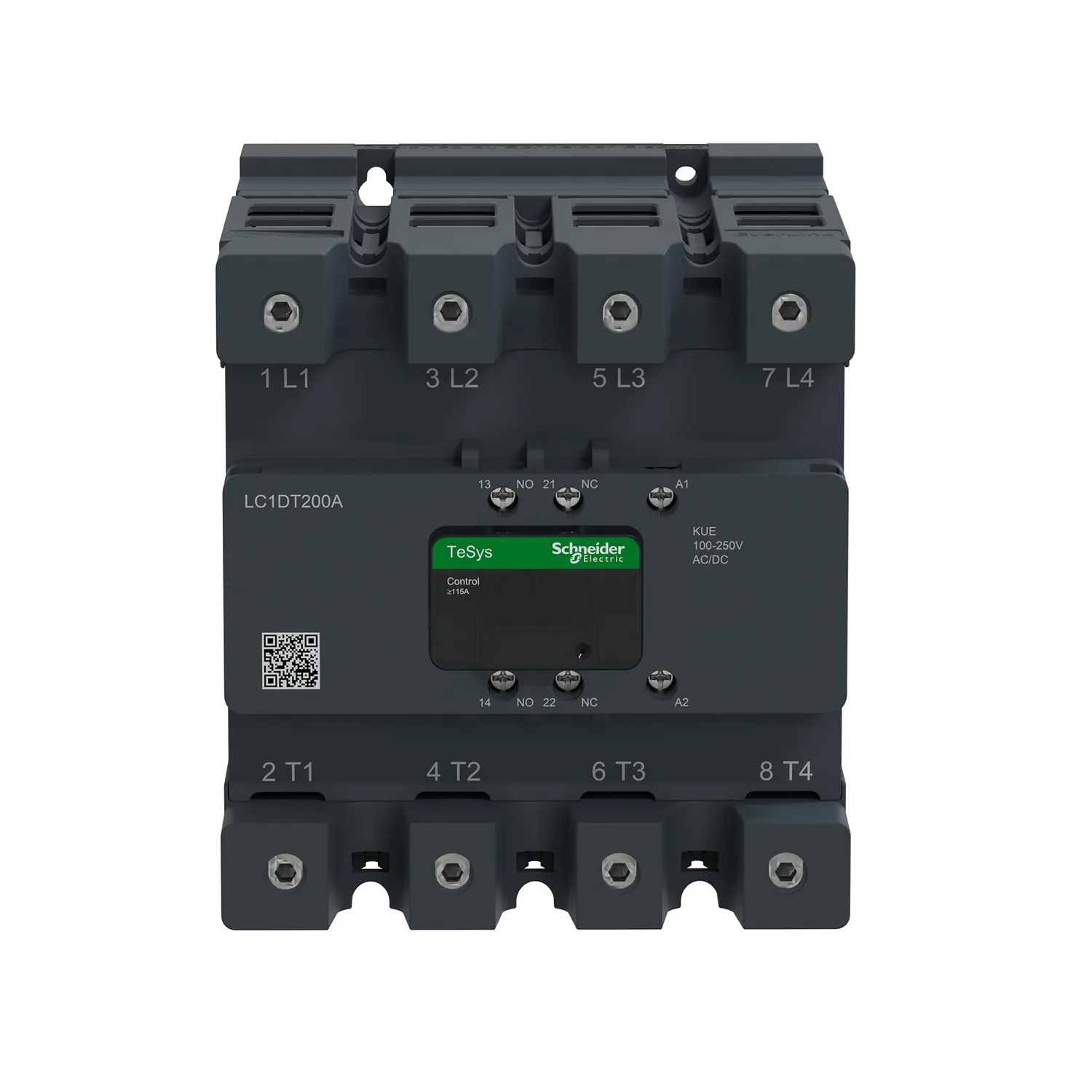 LC1DT200AKUE - TeSys Deca Kontaktör 200A 4P 100-250V ACDC - 5