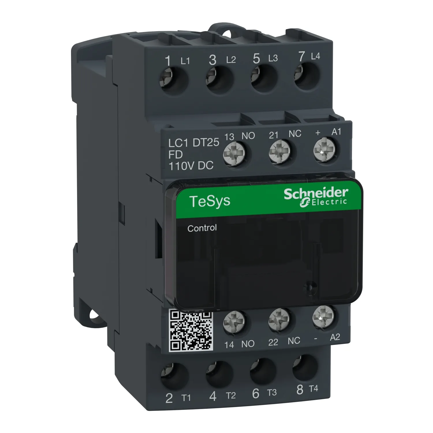 Schneider LC1DT25FD - Kontaktör: 4-kutuplu; NO x4; Yardımcı kontaklar: NC + NO; 110VDC; 25A