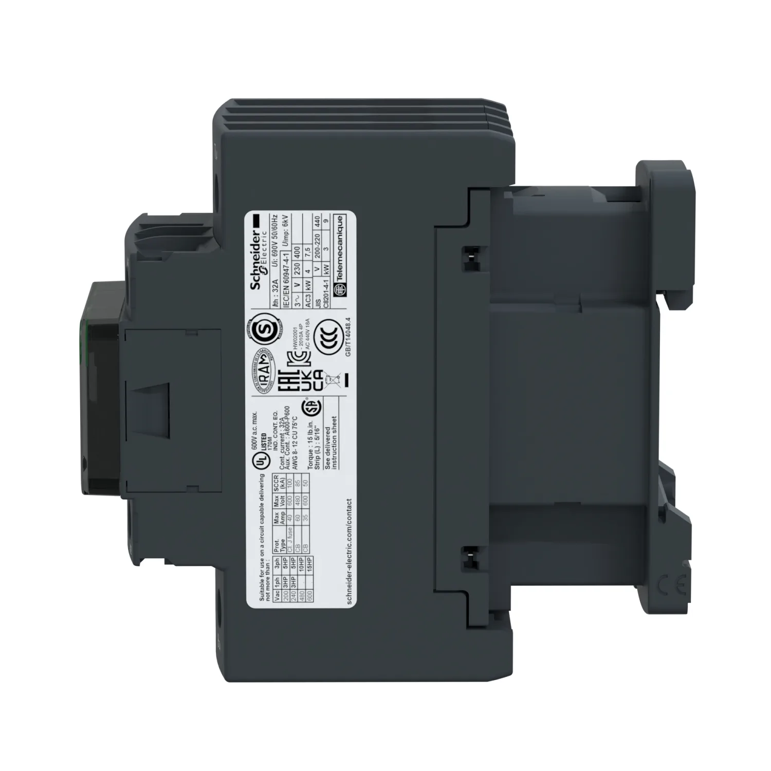 TeSys D contactor - 4P(4 NO) - AC-1 - <= 440 V 32 A - 48 V DC standard coil - 4