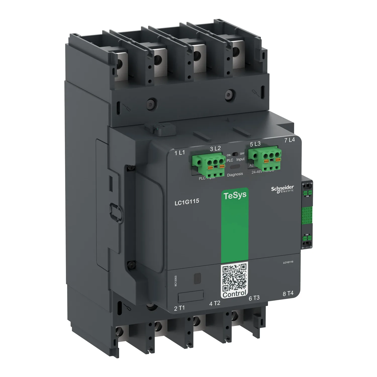 Schneider LC1G1854LSEA - LC1G1854LSEA - TeSys Giga Kontaktör TeSysG185 4P İleri seviye 200-500V ACDC