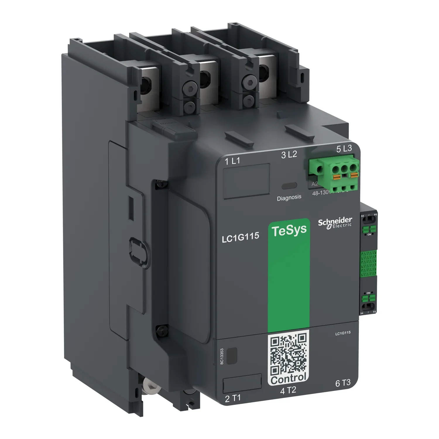 Schneider LC1G225KUEN - TeSys Giga Kontaktör TeSysG225 3P Standart 100-250V ACDC