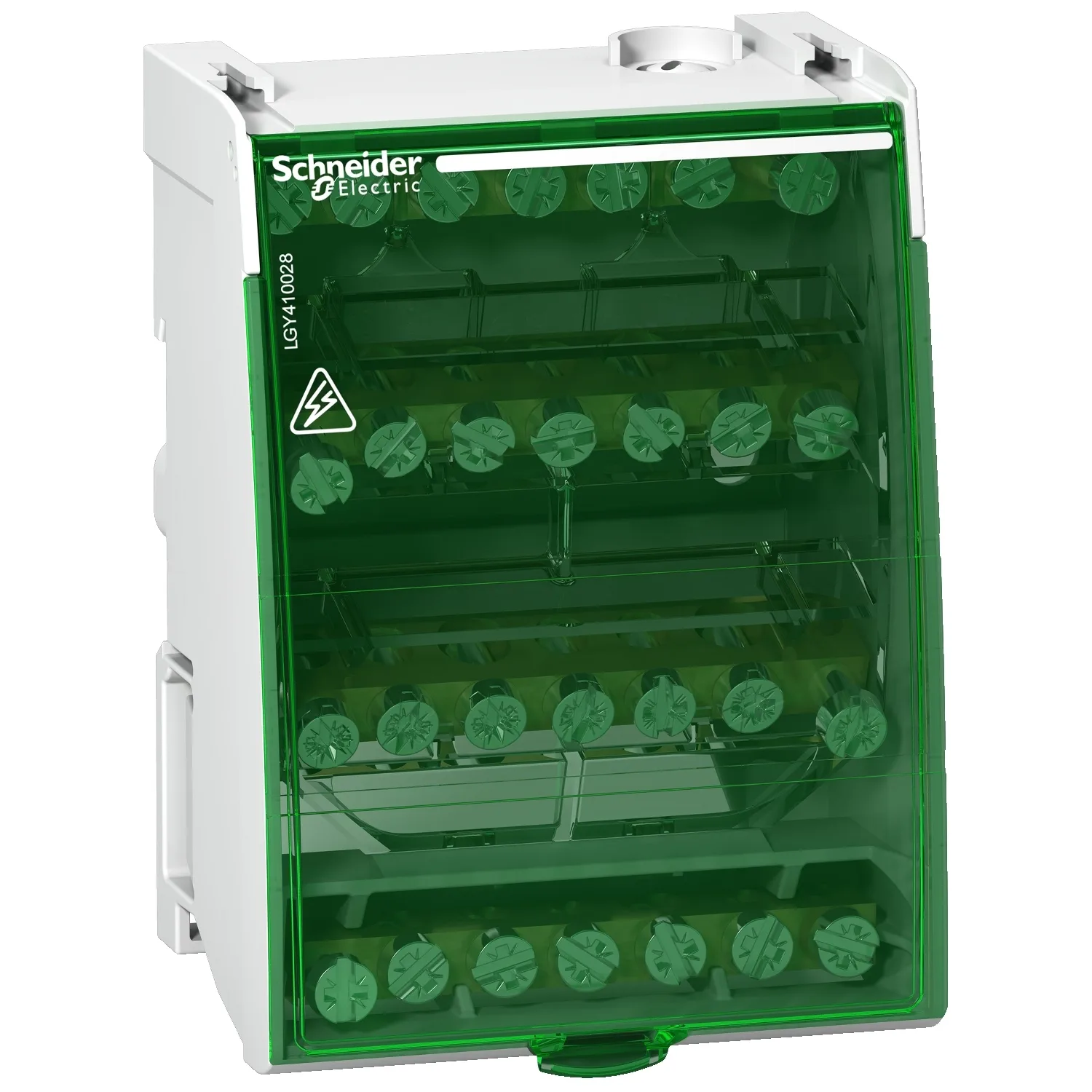 Schneider LGY410028 - Klemmenblock Linergy 100A, 4-polig, 4 x 7 Stück Schraubanschlüsse