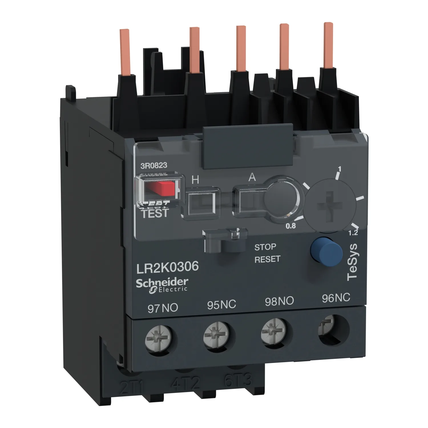 Schneider LR2K0306 - Termik röle; NA + NK; vidalı terminaller; 0.8÷1.2A; -20÷55°C