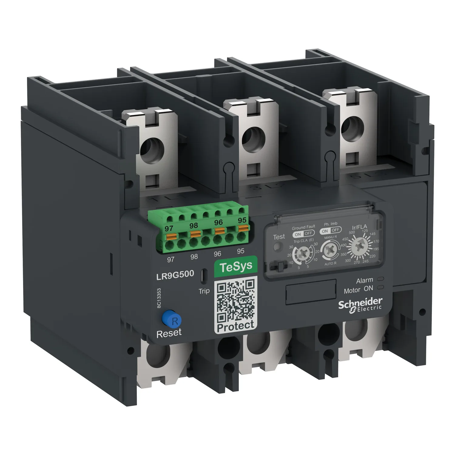 Schneider LR9G500 - Relais de surcharge thermique TeSys LR9G 500A Connexion par ressort