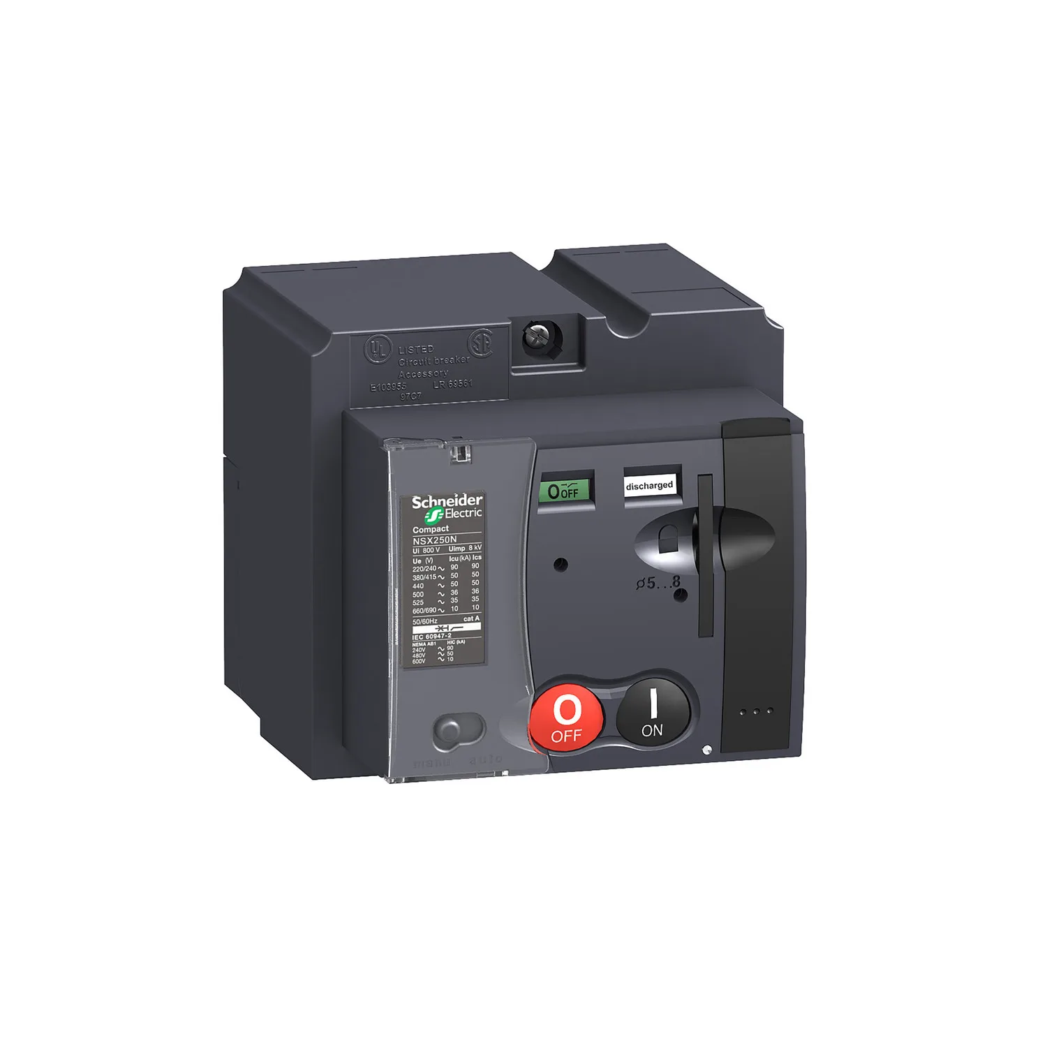 Schneider LV431541 - standart motor mekanizması modülü MT250, ComPact NSX250, 220/240 VAC 50/60 Hz, 208/277 VAC 60 Hz