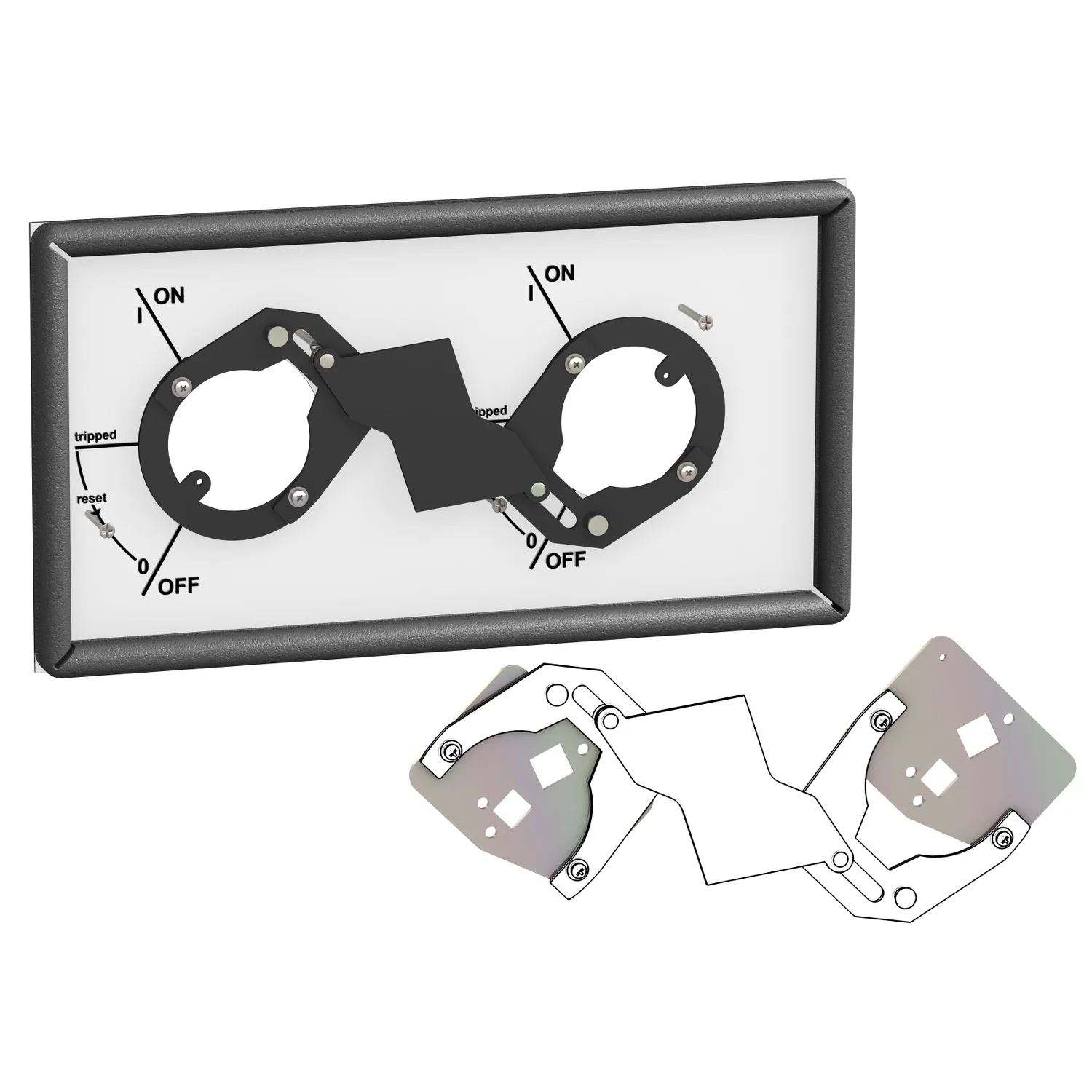 Schneider LV432621 - Mechanische Verriegelung mit Drehantrieben für Leistungsschalter NSX400/630