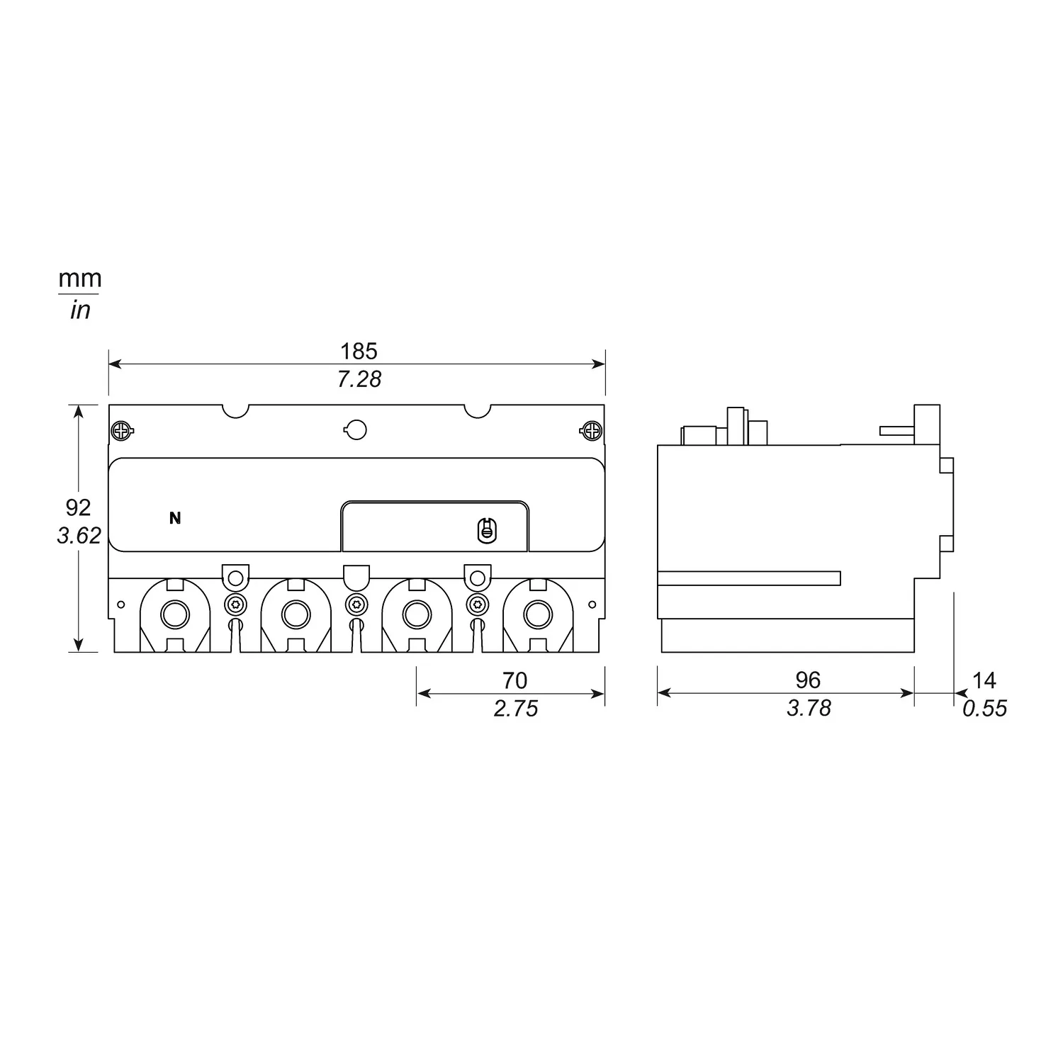 PowerTag Messmodul 3P+N für ComPact NSX 400-630 Kompaktleistungsschalter bis 630A - 2