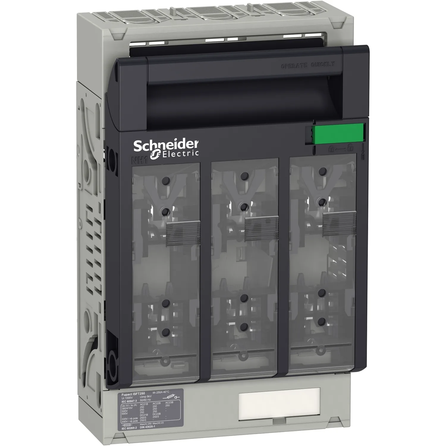 Schneider LV480804 - Sicherungslasttrennschalter ISFT250 3P Anschluss M10 Montageplatte