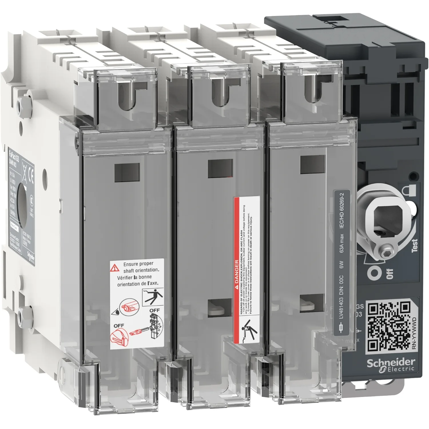 Schneider LV481403 - FuPact GS SDF 63A 3P DIN 00C F&R CTRL
