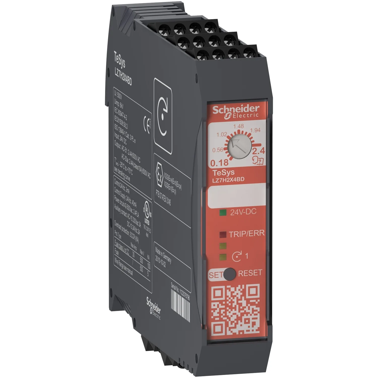 Schneider LZ7H2X4BD - TeSys H Direkt Yolverici 0.75kW 24VDC Safe-Torque-Off