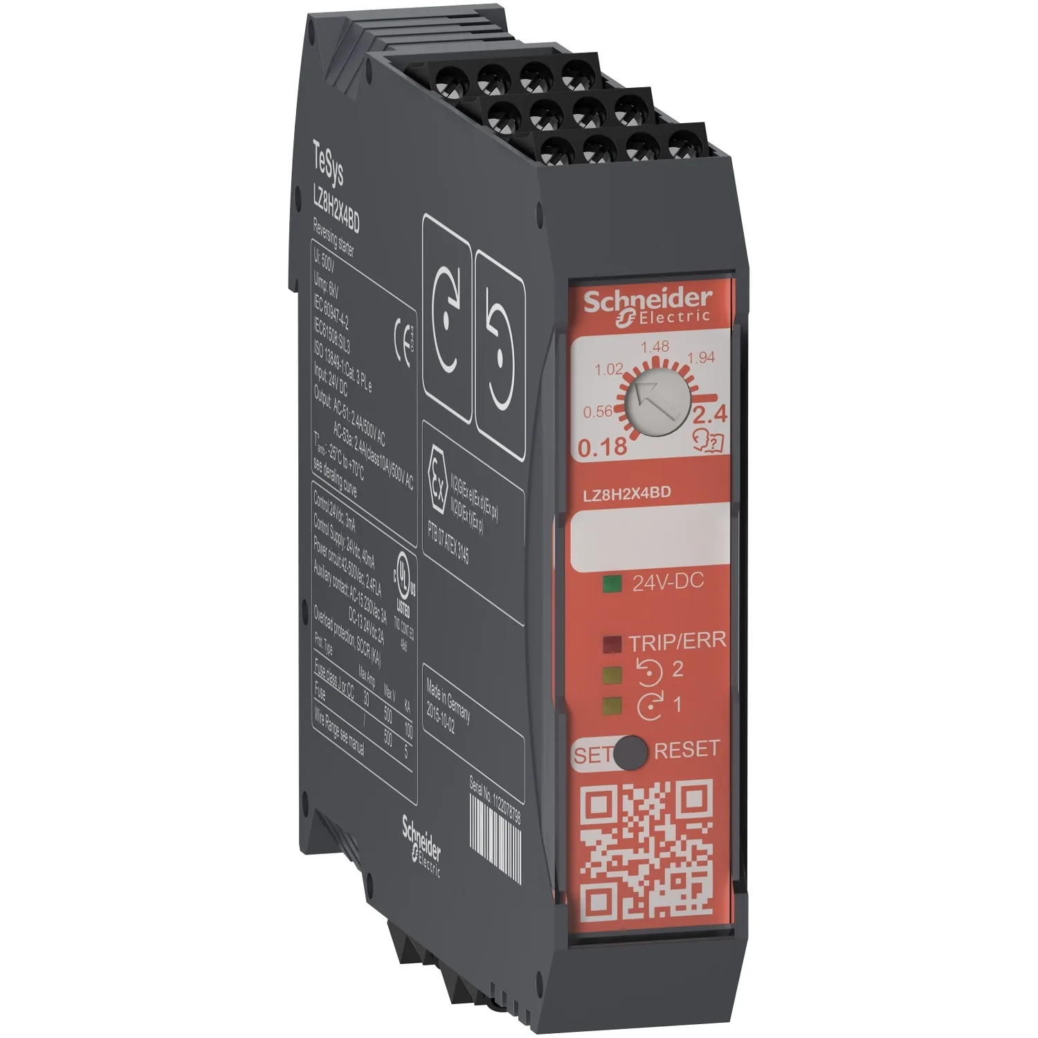 Schneider LZ8H2X4BD - TeSys H Enversor Yolverici 0.75kW 24VDC Safe-Torque-Off