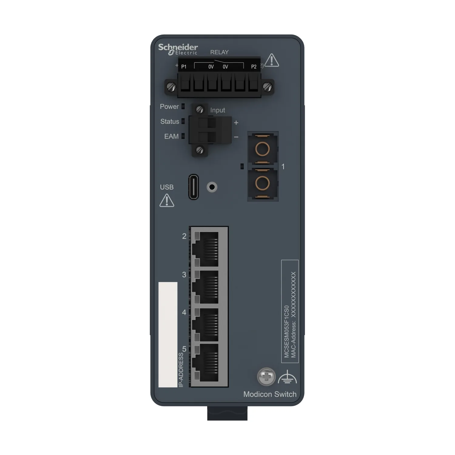 MCSESM053F1CS0 - Modicon Managed Switch 4TX/1FX-SM - 6