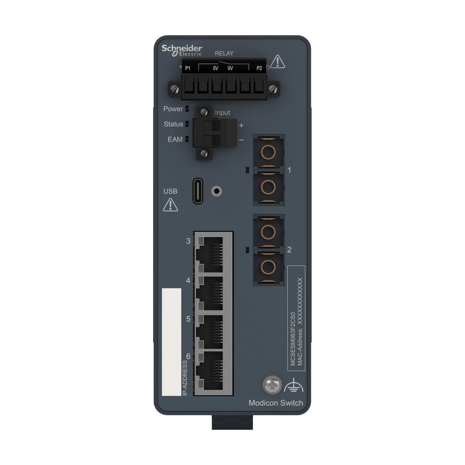 MCSESM063F2CS0 - Modicon Managed Switch 4TX/2FX-SM - 6