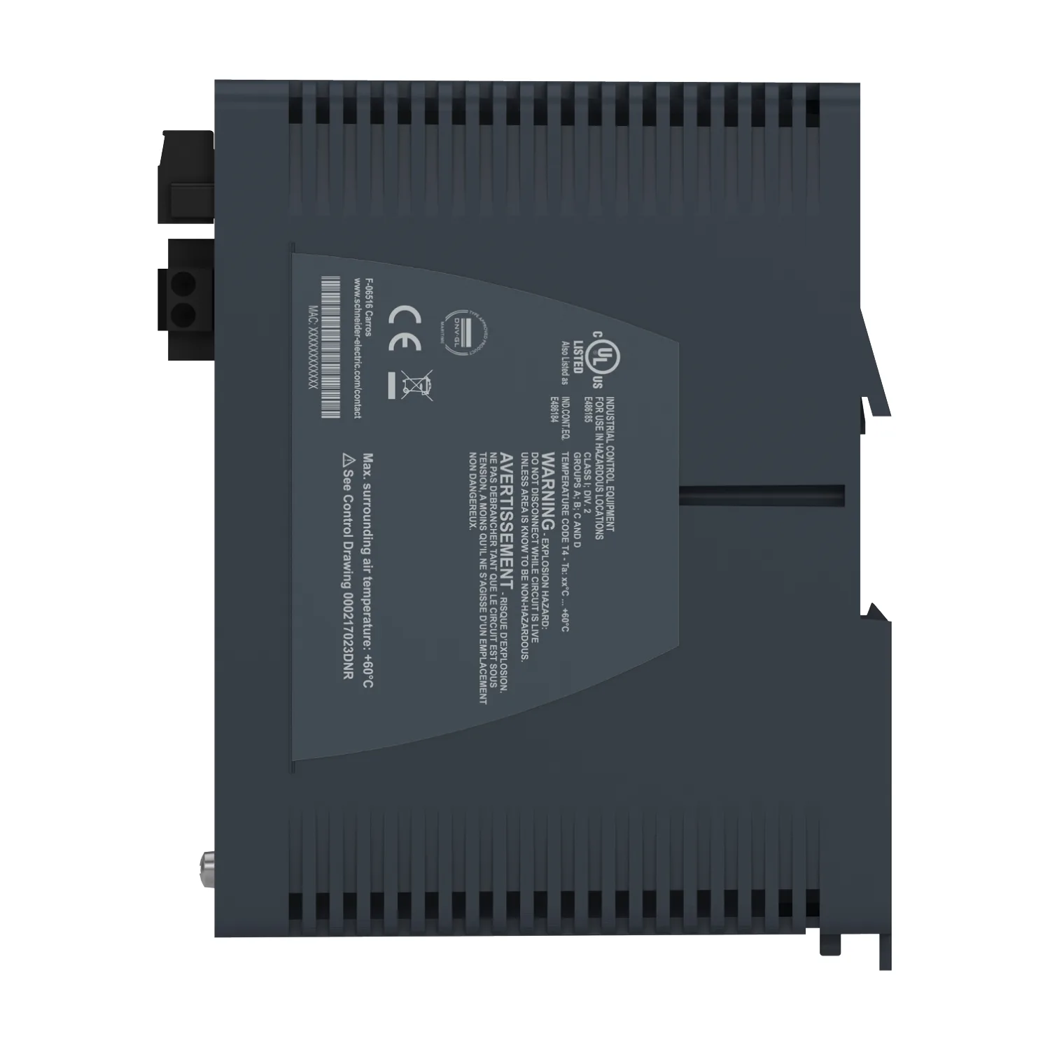 Modicon Switch administré - 8 ports cuivre & 1 port fibre monomode - 3