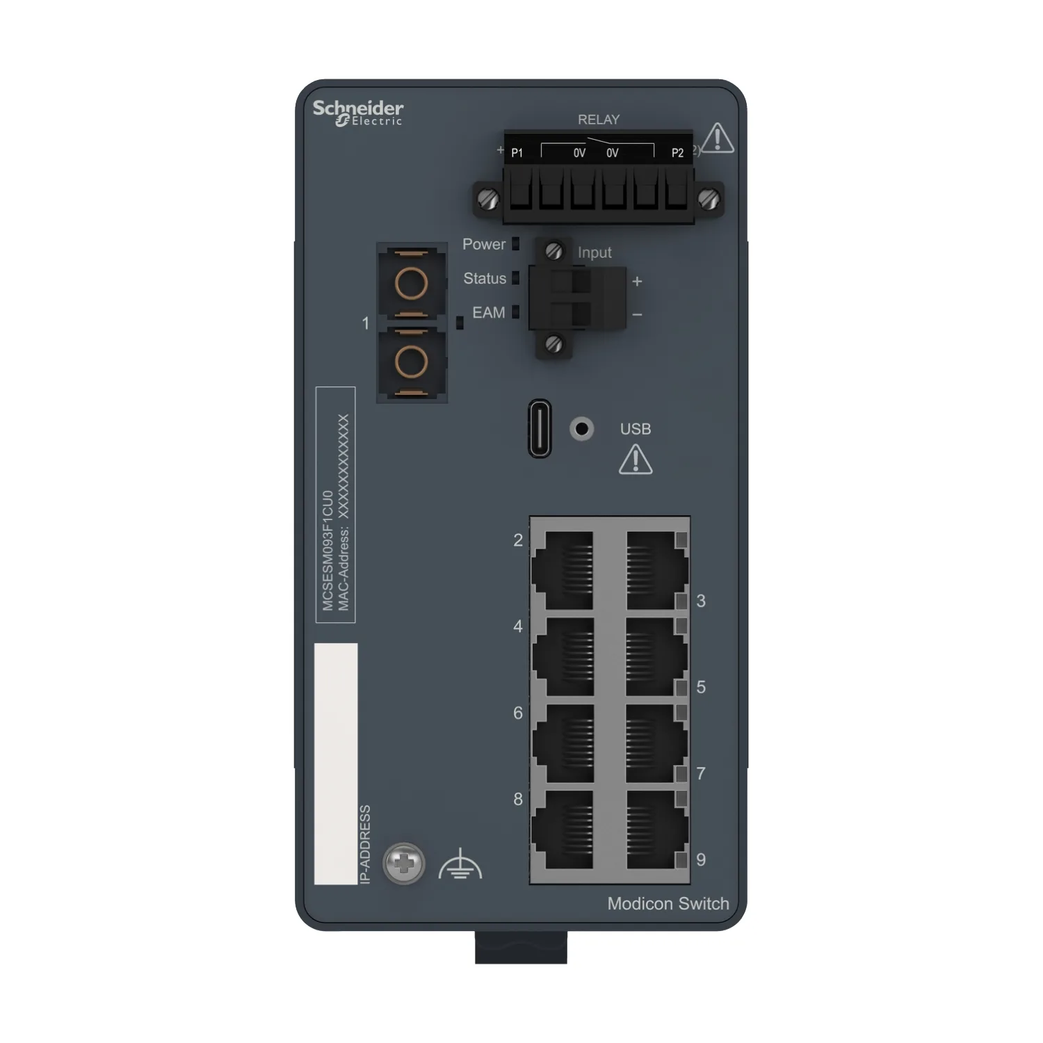 MCSESM093F1CU0 - Modicon Managed Switch 8TX/1FX-MM - 6