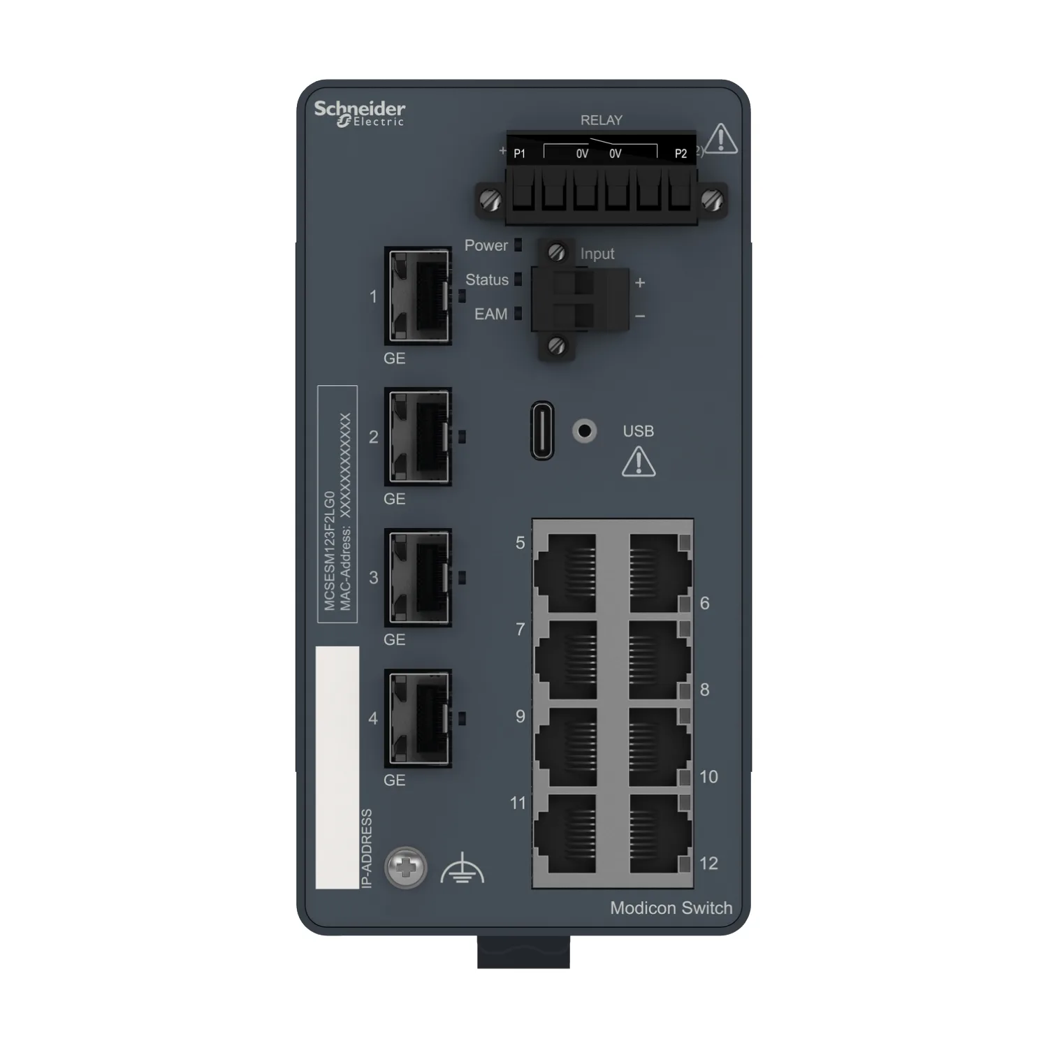 MCSESM123F2LG0 - Modicon Managed Switch 8TX/4SFP-Gbit - 6
