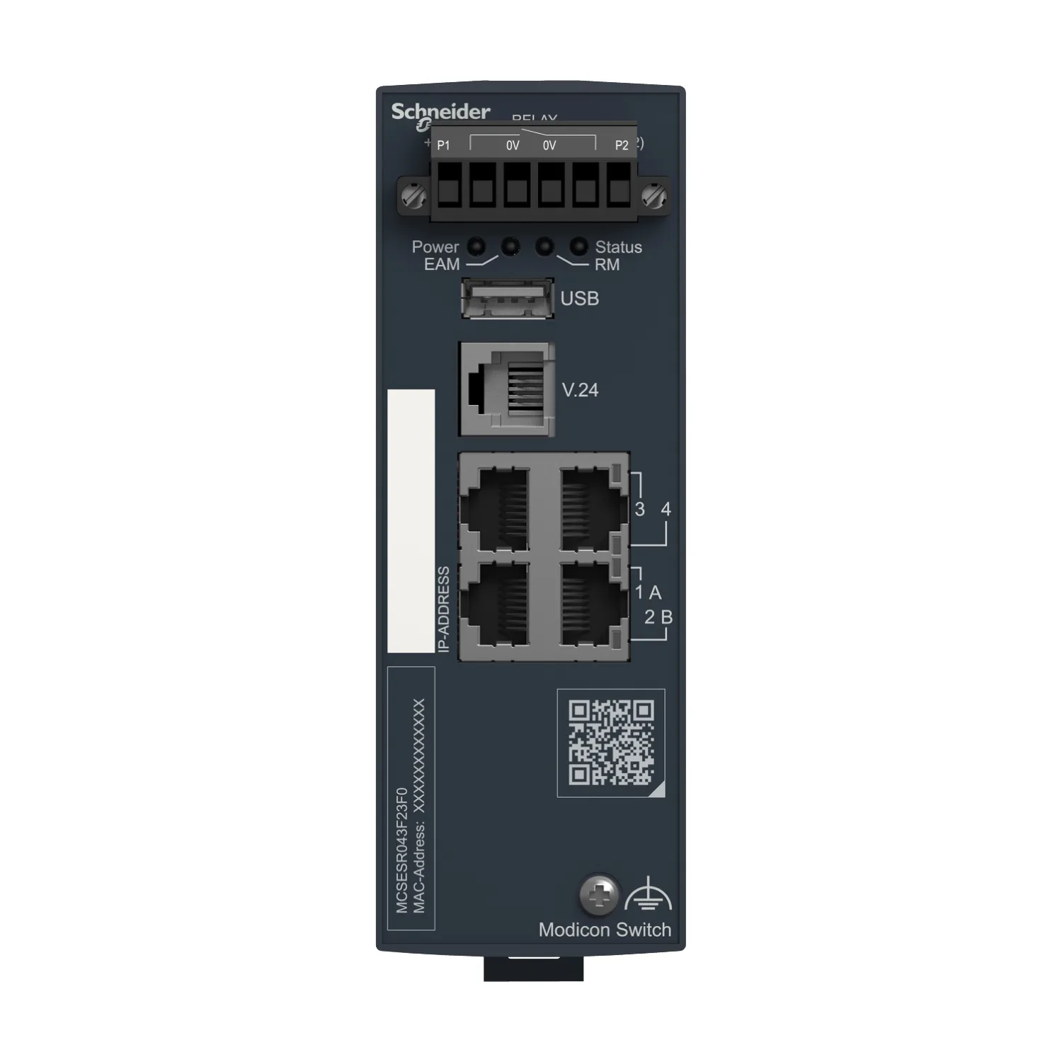 Modicon Redundancy Switch - 4 Ports Kupfer (4TX 10/100 Mbit/s) - 3