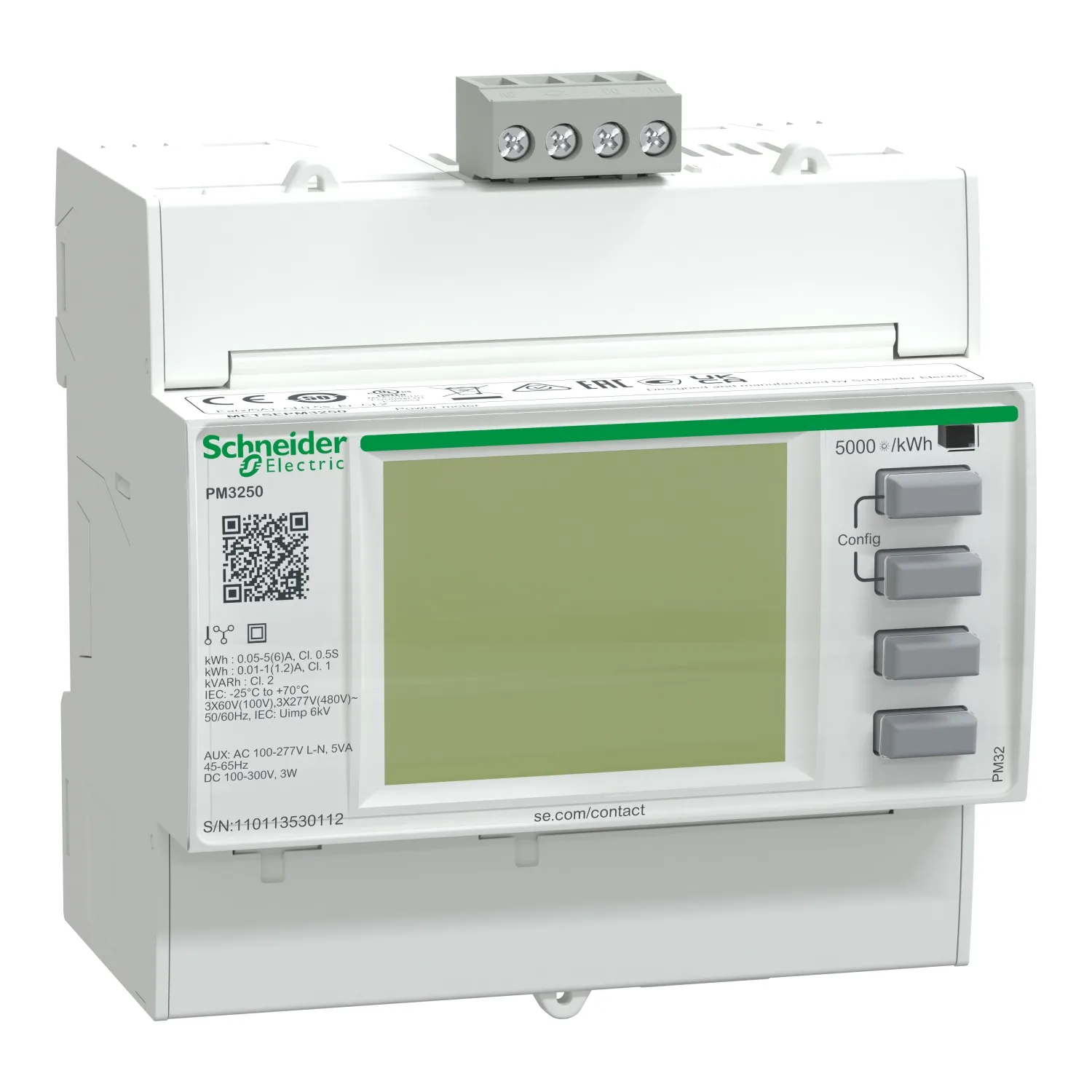 Schneider METSEPM3250 - PM3250, Modbus haberleşmeli
