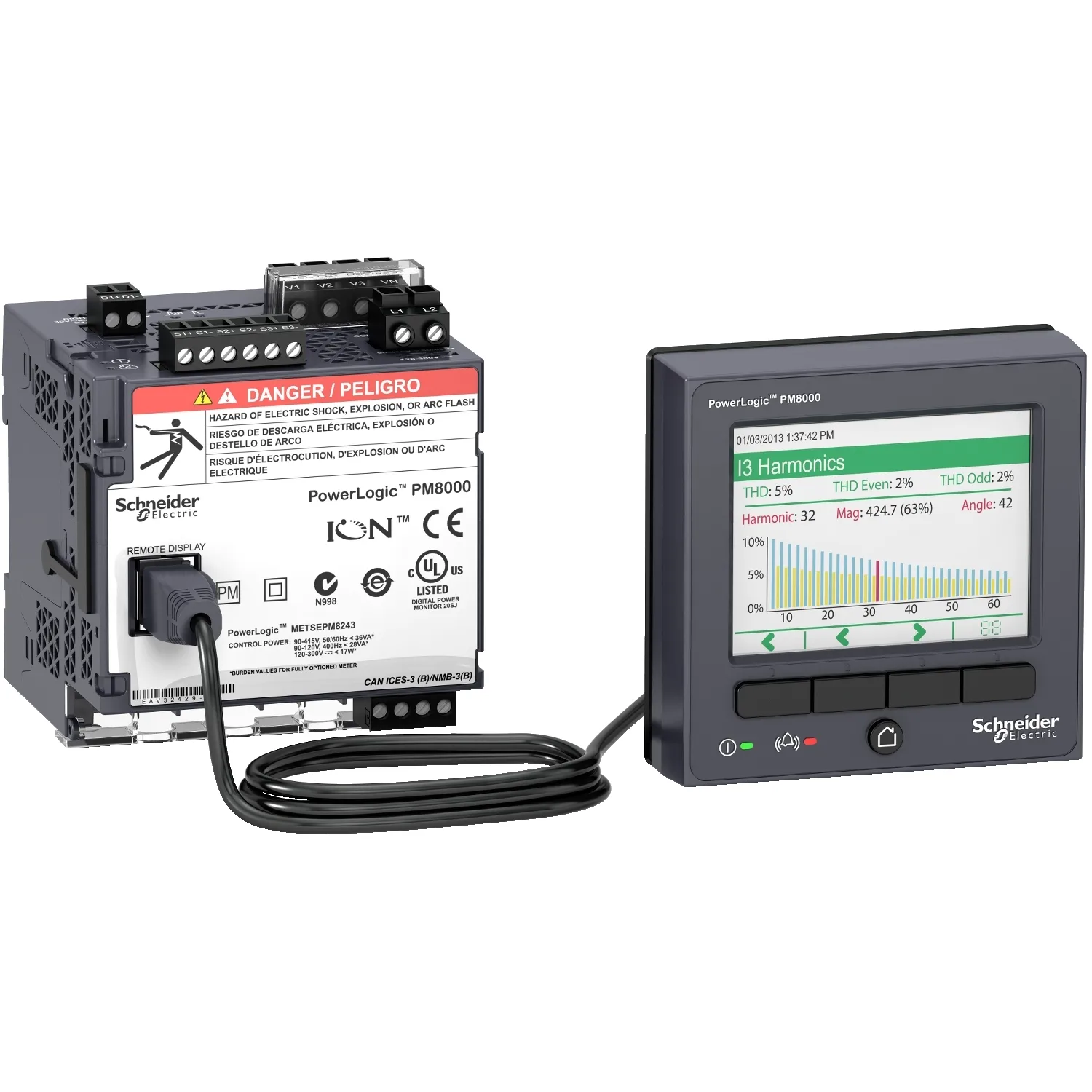 Schneider METSEPM8214 - PM8000 LVDC Din Rayı Monte Uzaktan İzleme