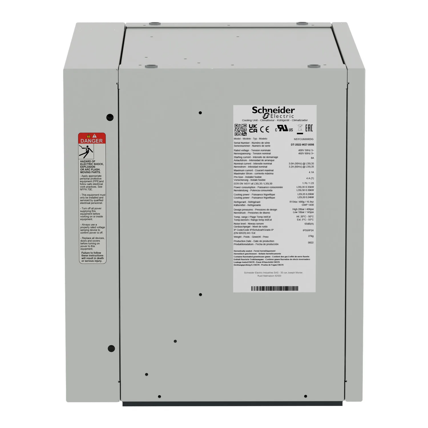 NSYCU600RDG - Çatı Bağlantılı Soğutma Ünitesi, Climasys CU, 600W, 230V, 50/60Hz, IP54 - 5