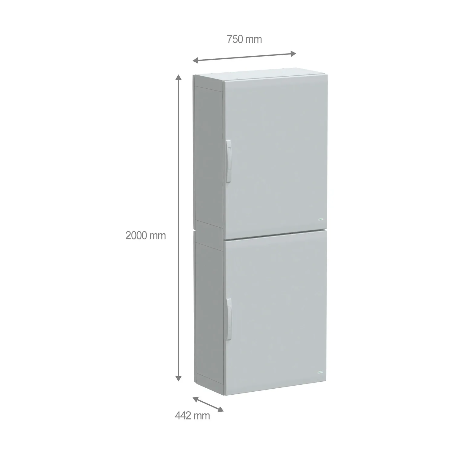 NSYPLA2074G - 7035 FS polyester 2000x750x420 IP65 - 2