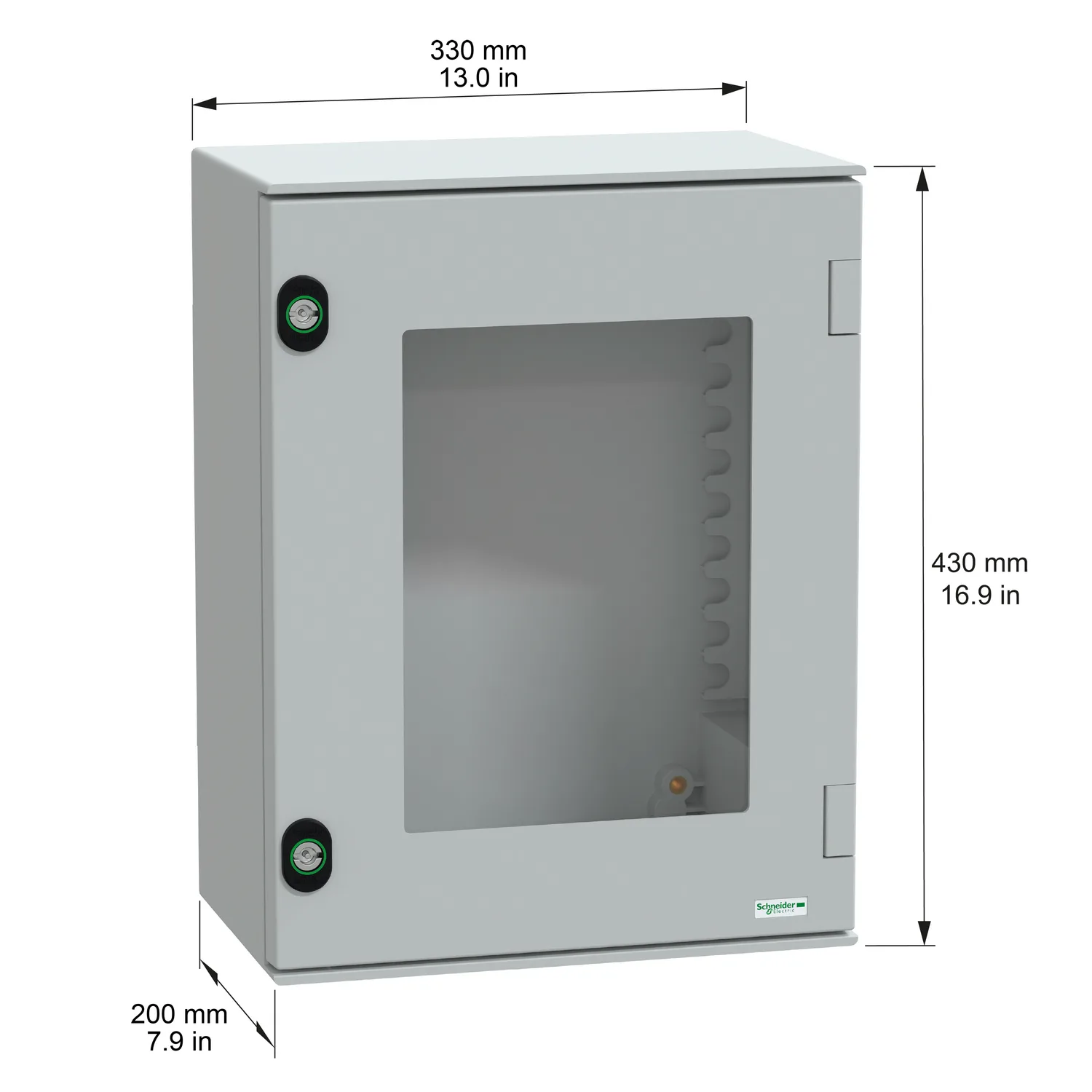 NSYPLM43TG - 7035 WM polyester PLM430x330x200 camlı - 2