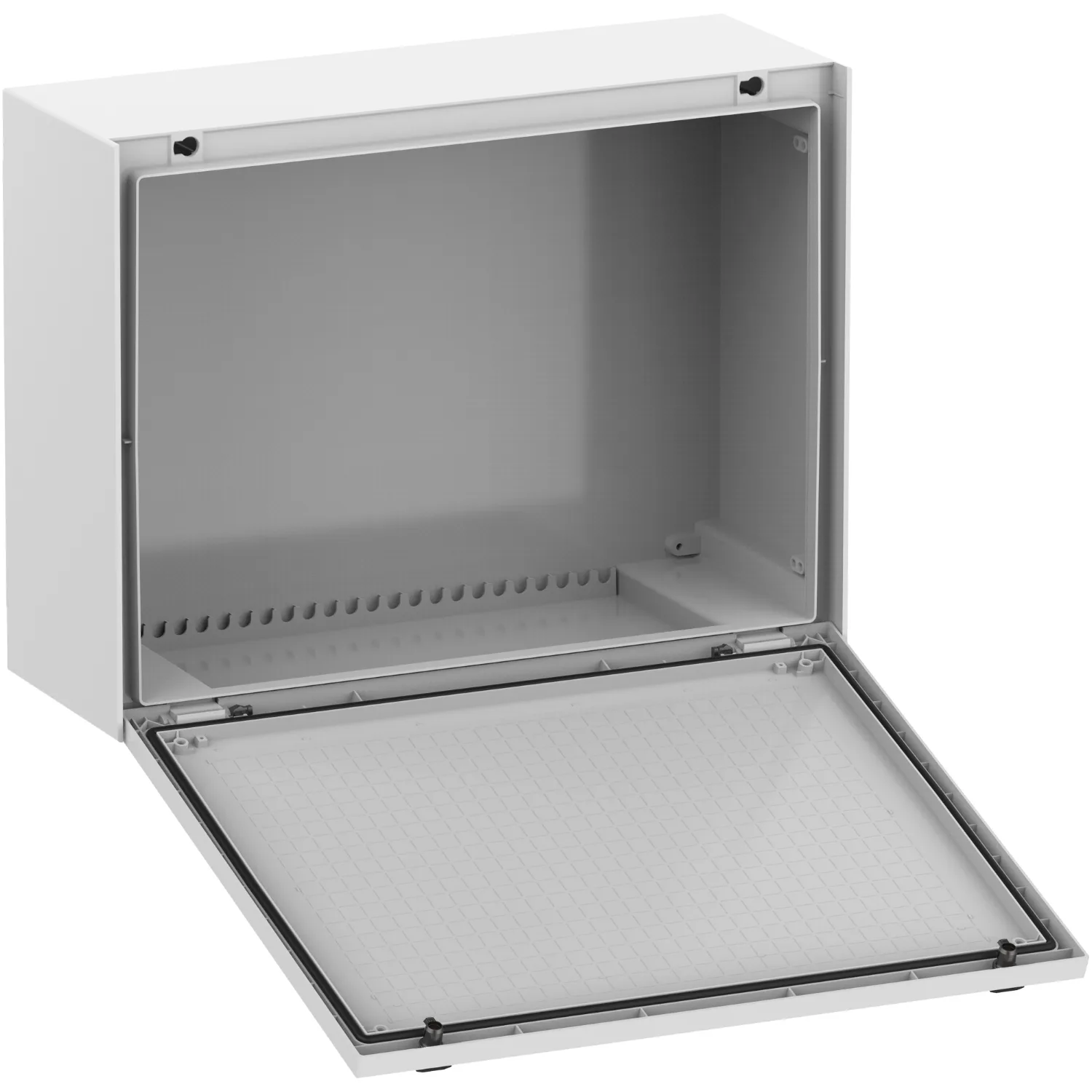 Landscape (Horizontal) Polyestergehäuse monobloc H536xB747xT300mm IP66, IK10, RAL 7035 - 3
