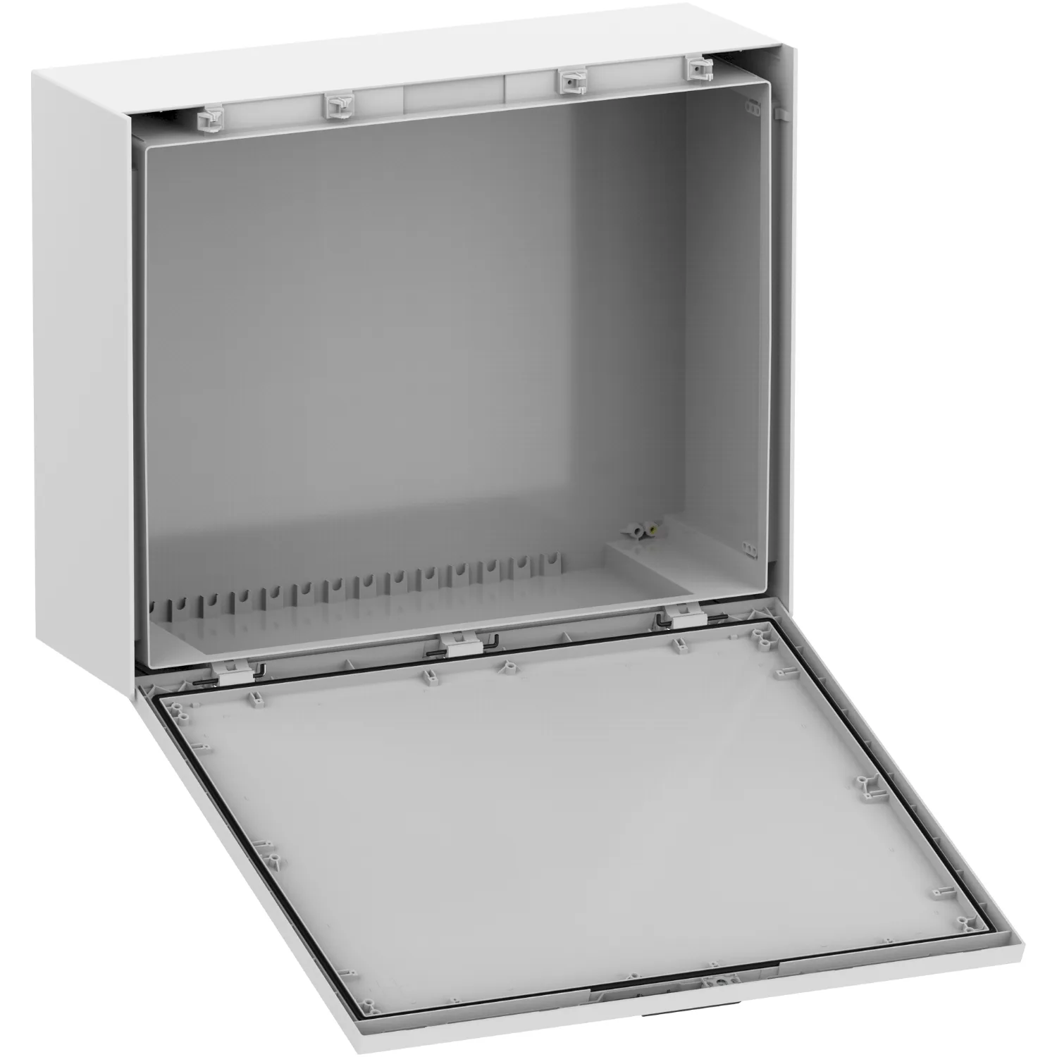 Landscape (Horizontal) Polyestergehäuse monobloc H852xB1056xT350mm IP66, IK10, RAL 7035 - 3
