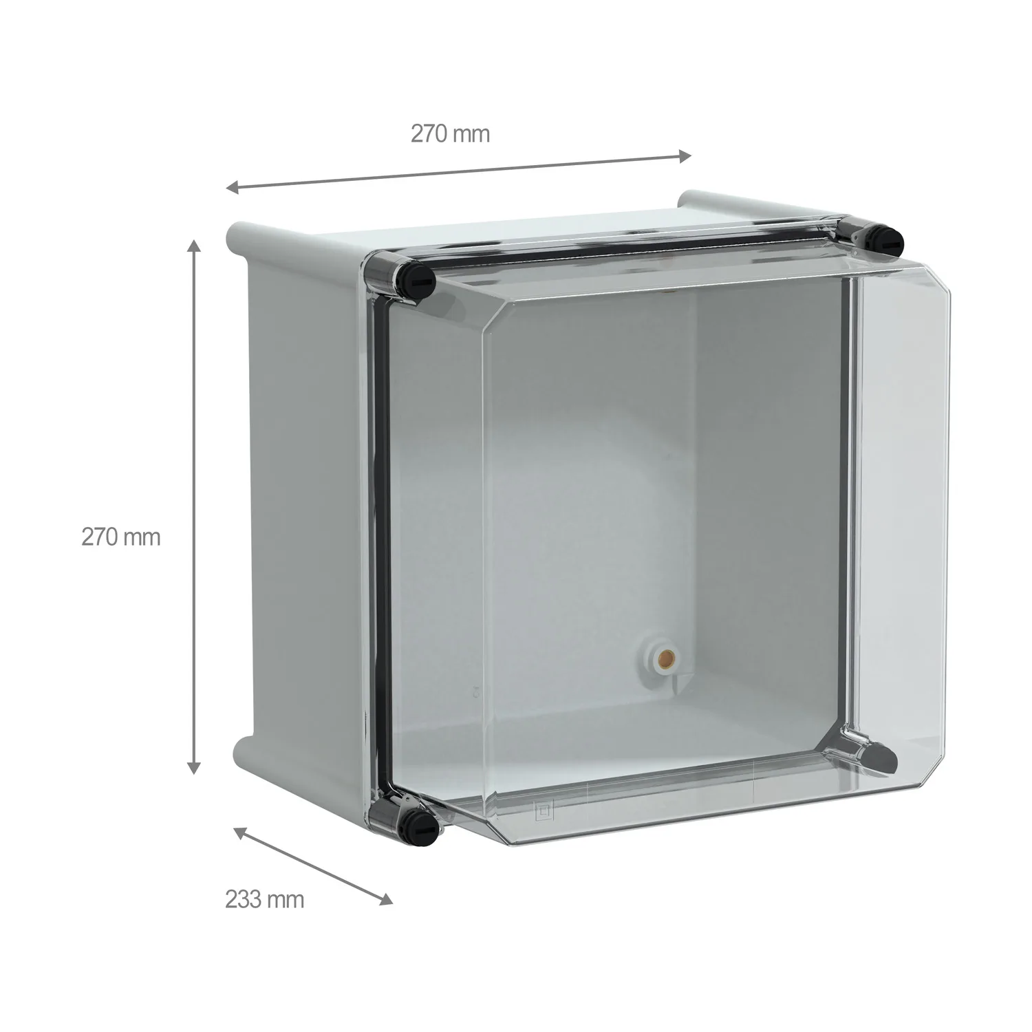 NSYPLS2727AG - 7035 Transparent PLS box 27x27x23 - 2