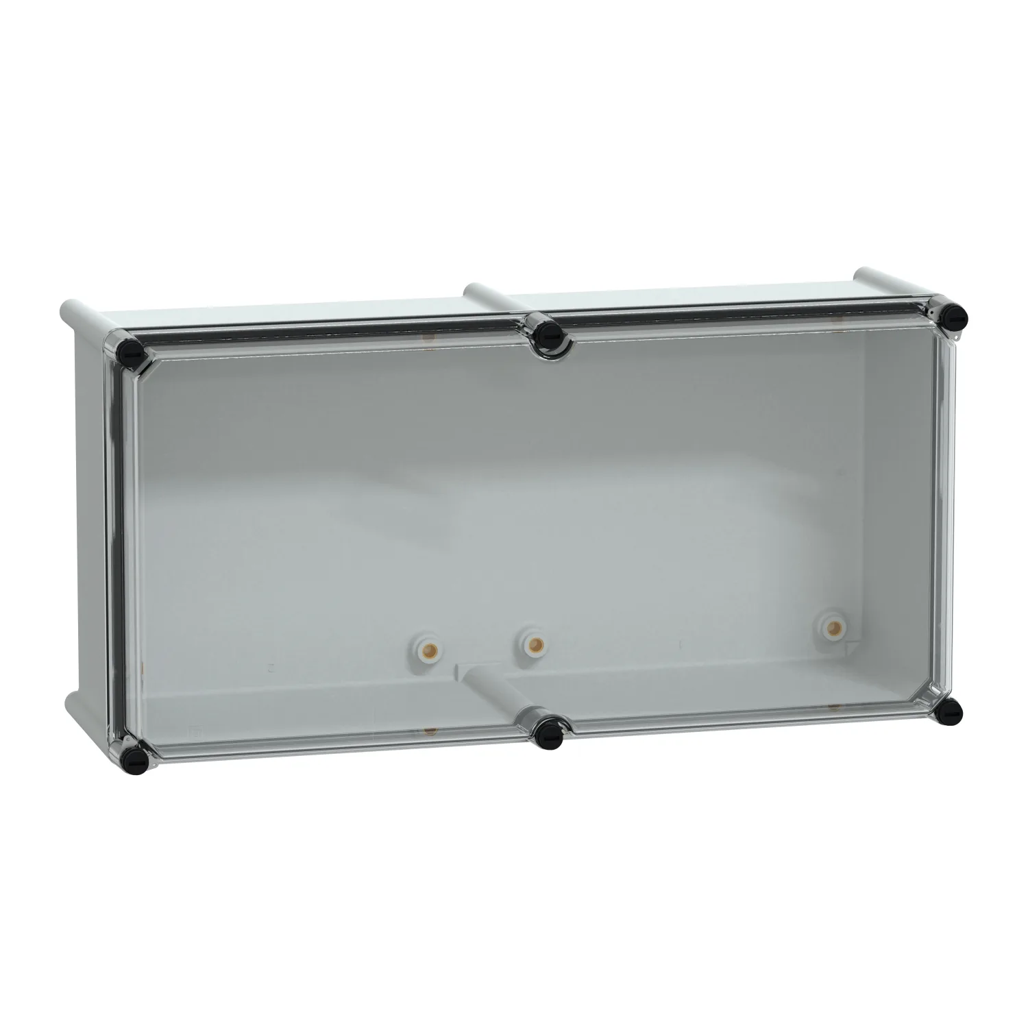 Schneider NSYPLS2754G - PanelSeT PLS - Boite avec Couvercle transparent 27x54x18 Ral 7035