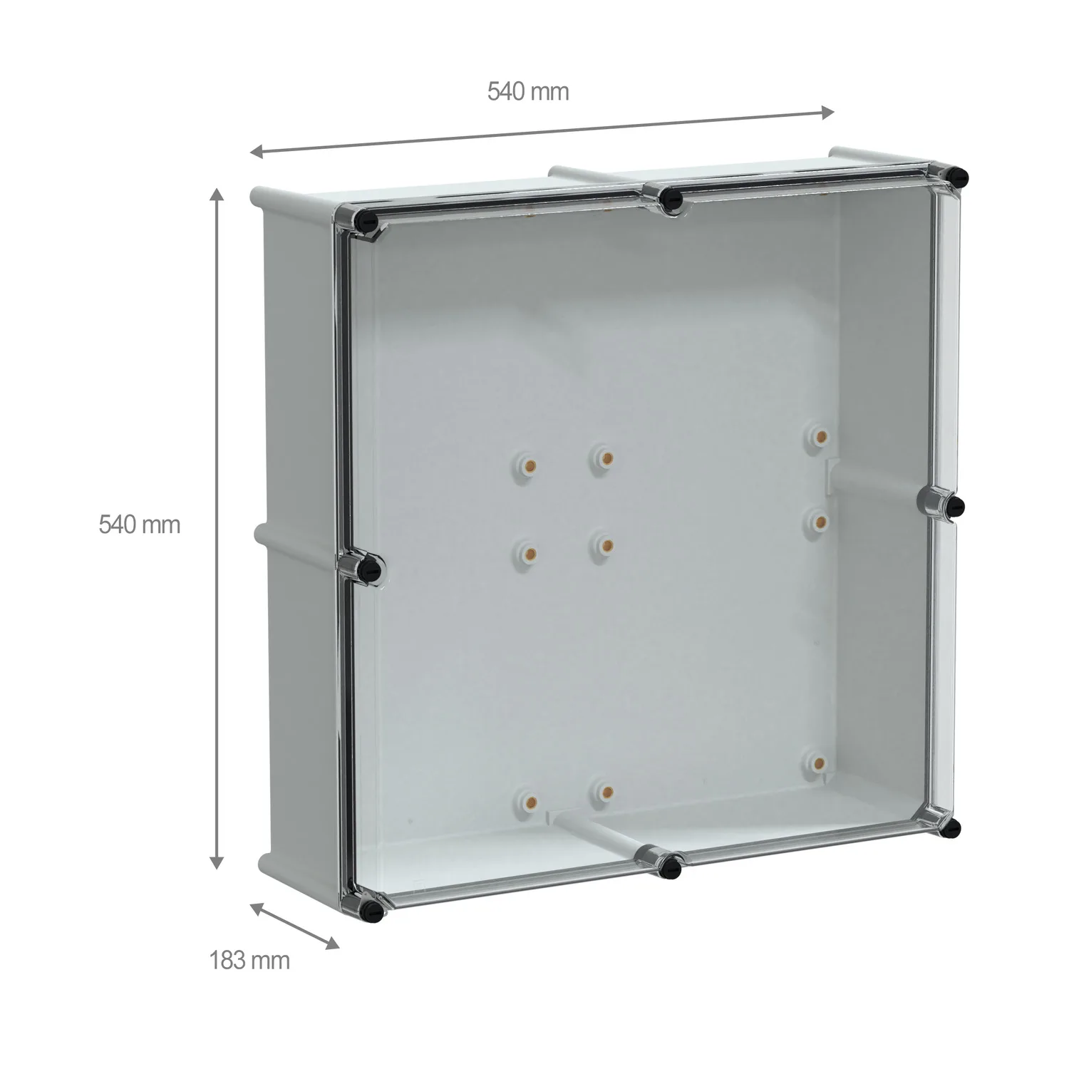 PanelSeT PLS - Boite avec Couvercle transparent 54x54x18 Ral 7035 - 2