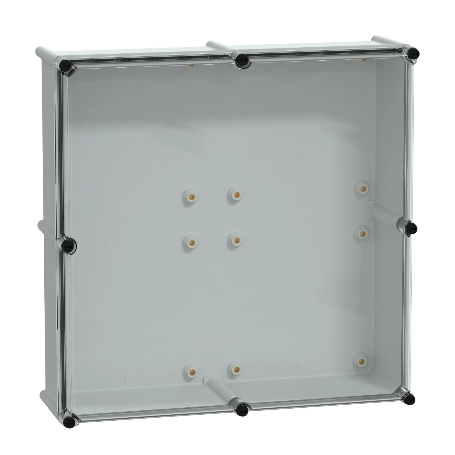 Schneider NSYPLS5454G - PanelSeT PLS - Boite avec Couvercle transparent 54x54x18 Ral 7035