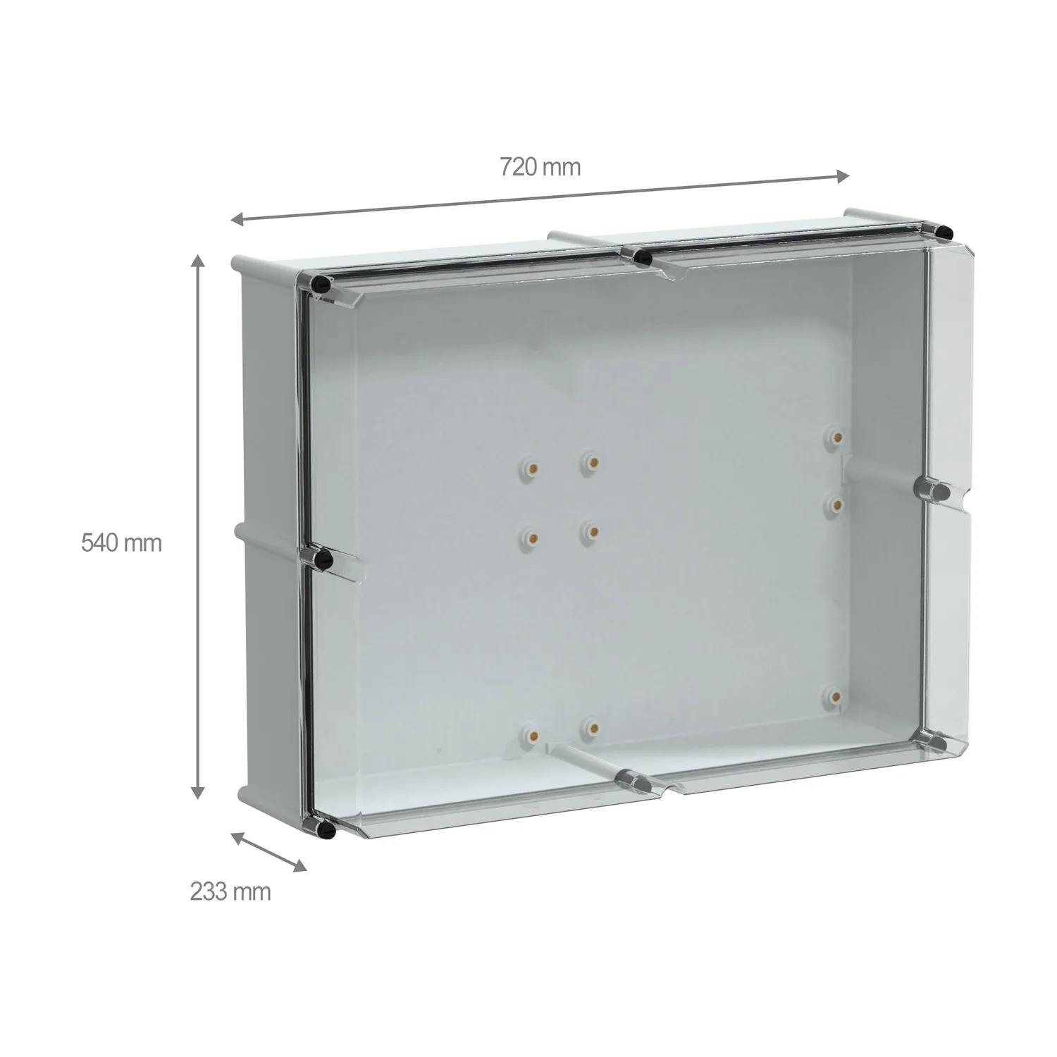 PanelSeT PLS - Boite avec Couvercle transparent 54x72x23 Ral 7035 - 2