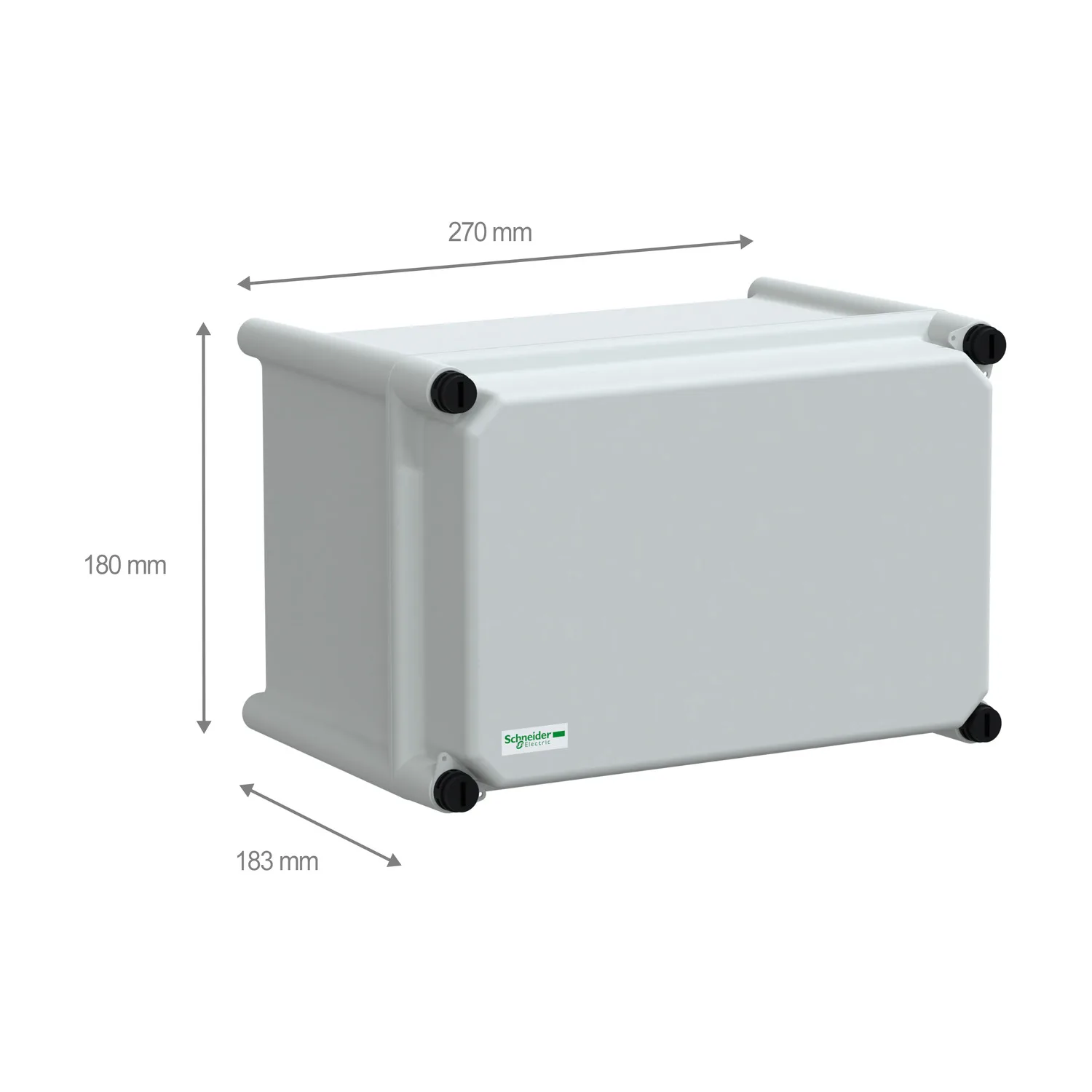 Polyestergehäuse PLS Wandmontage 180x270x180mm IP66, blickdichte PC-Abdeckung - 2