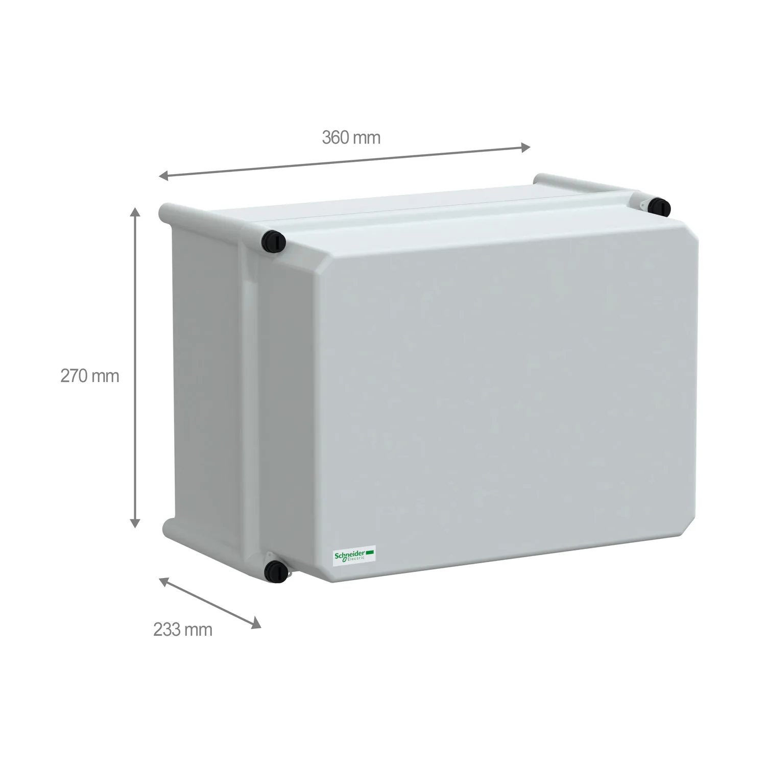 Polyestergehäuse PLS Wandmontage 270x360x230mm IP66, blickdichte PC-Abdeckung - 2