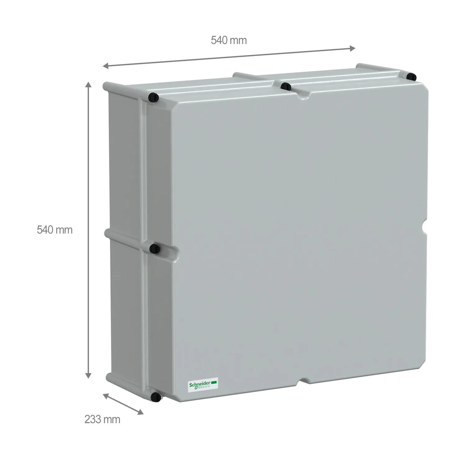 Polyestergehäuse PLS Wandmontage 540x540x230mm IP66, blickdichte PC-Abdeckung - 2