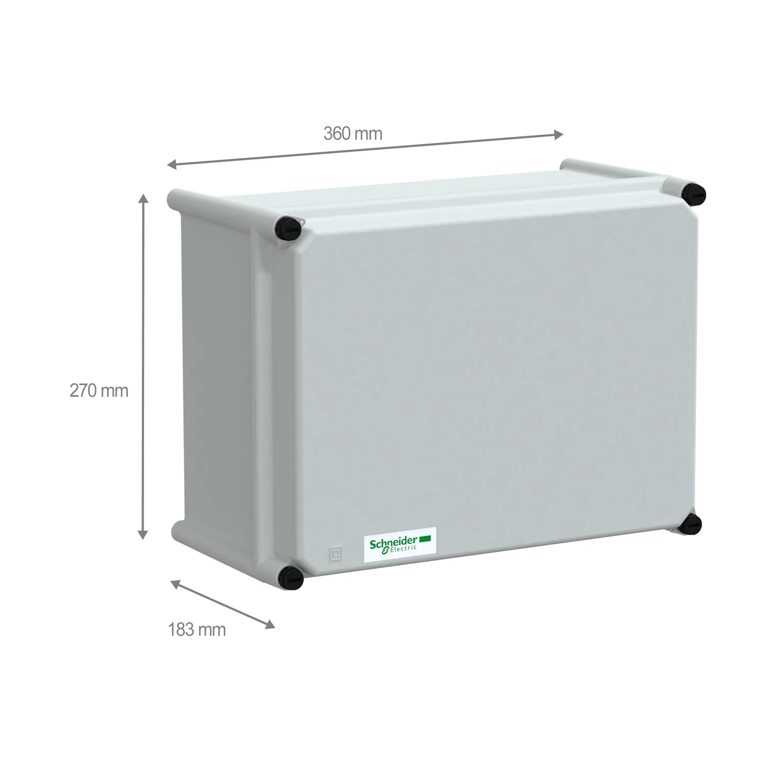 PanelSeT PLS - Boite opaque polyester 27x36x18 Ral 7035 - 2