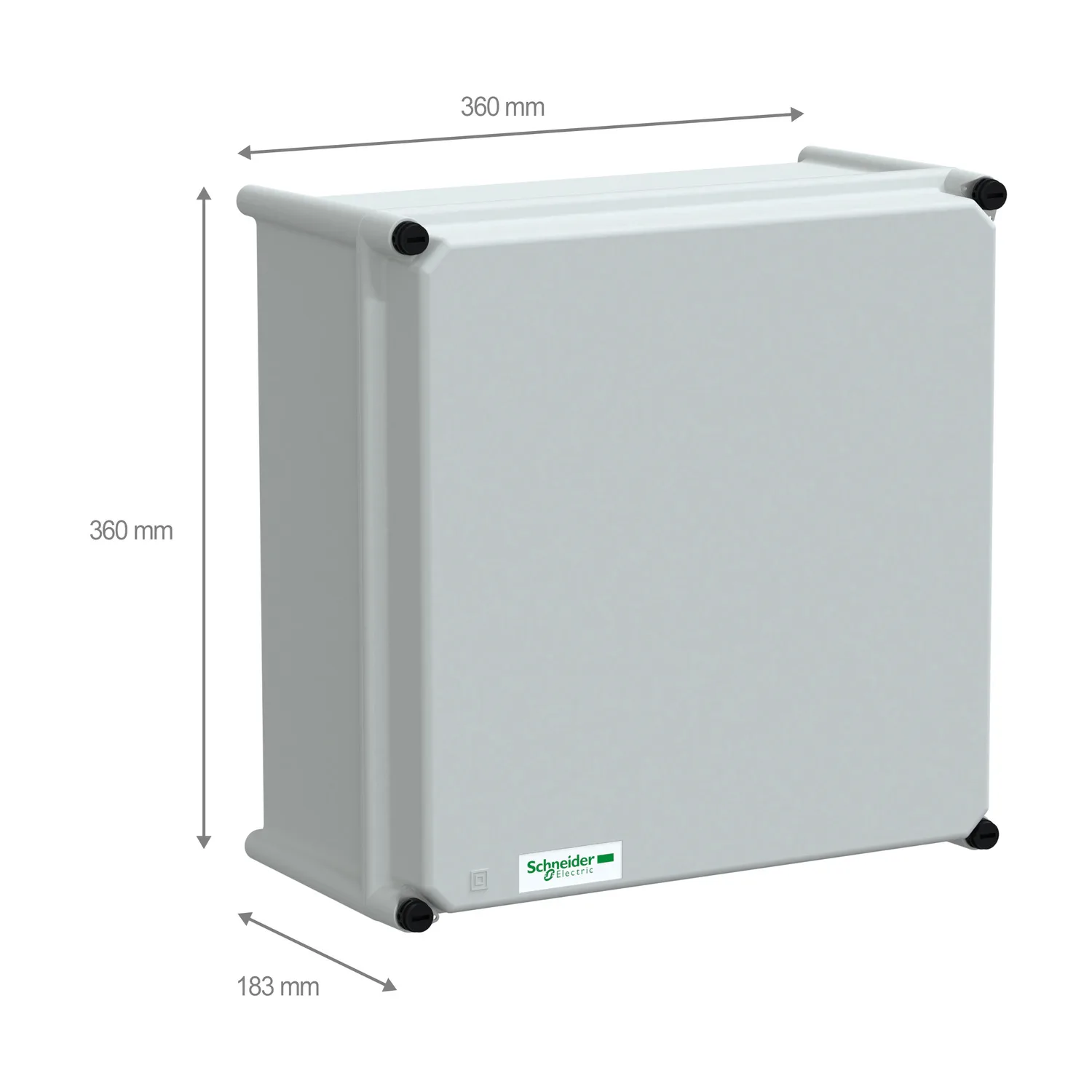 PanelSeT PLS - Boite opaque polyester 36x36x18 Ral 7035 - 2