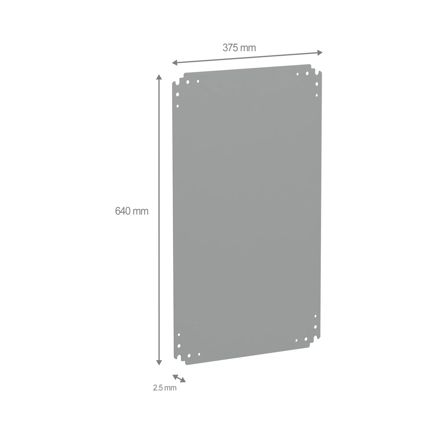 PanelSeT - châssis plein - acier galvanisé - pour armoire 750x500mm - 2