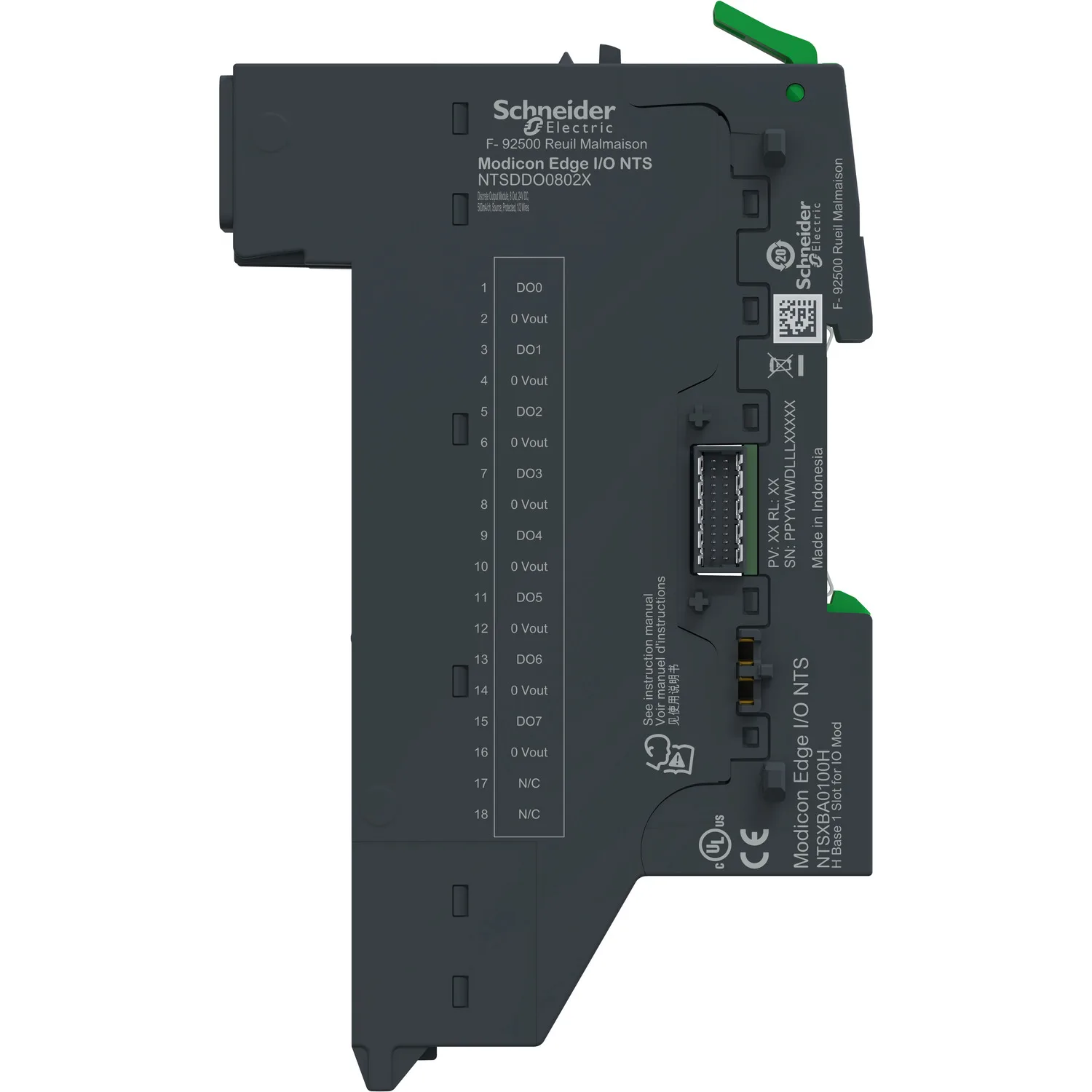 Edge I/O NTS Module+Base Sortie TOR 8 voies,24Vdc,500mA, Source, 1/2Fils - 5