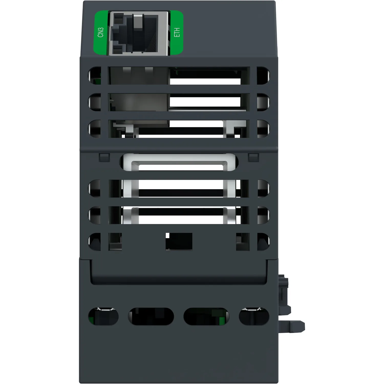Netzwerk-Schnittstellenmodul + Sockel + Abschlussw., EtherNet/IP, Modbus TCP, 100Mbps, 2 RJ45, robust, Modicon Edge I/O - 4