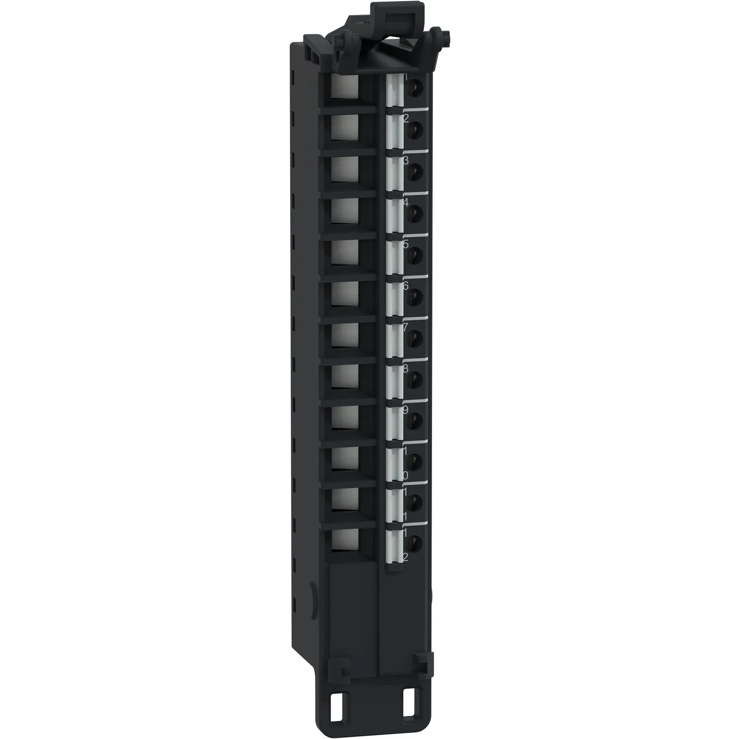 Schneider NTSXTB12200H - Federklemmenblock, 12 Punkte, Raster 5mm, ohne Abdeckung, für niedrige Bauhöhe, robuste Ausführung, Modicon Edge I/O