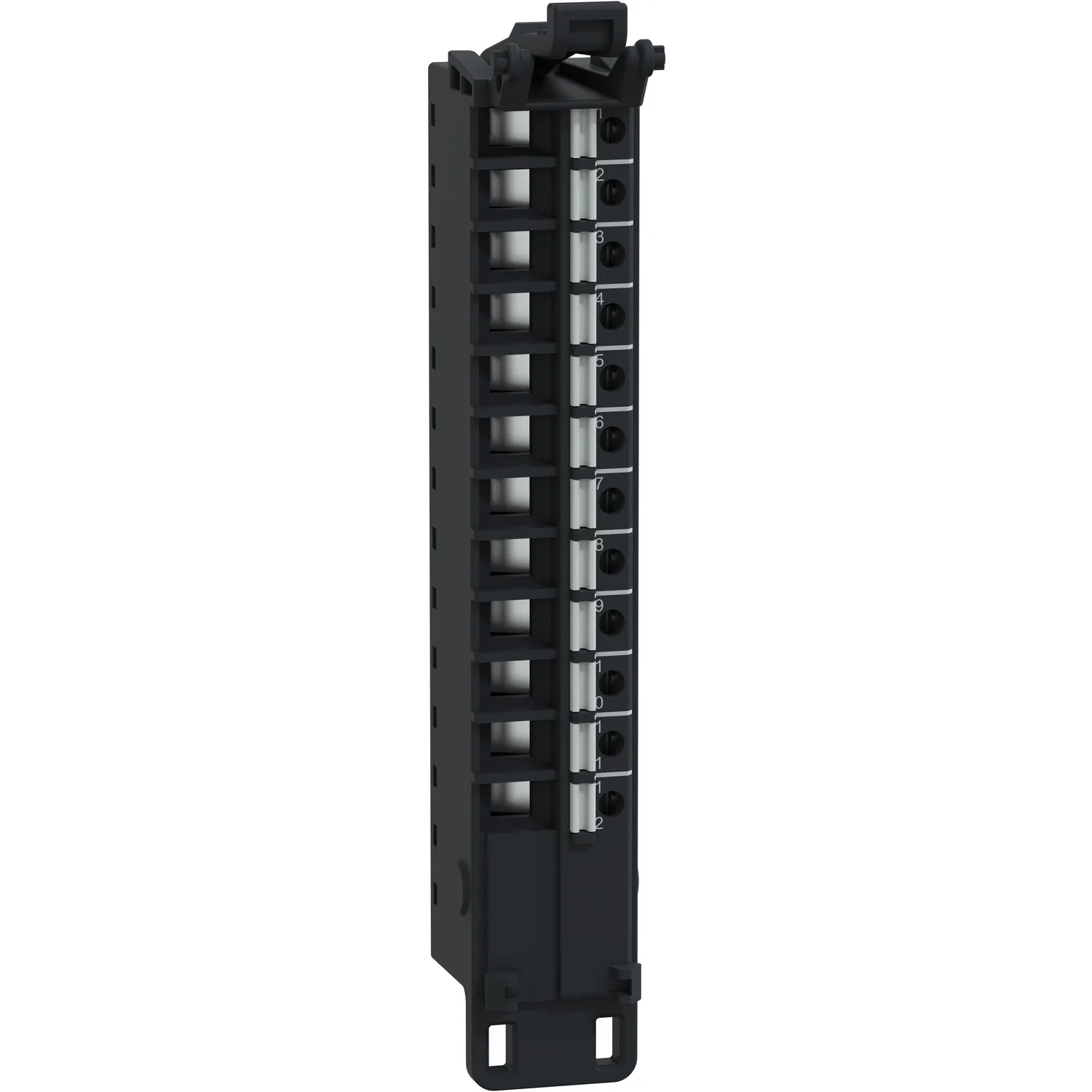 Schneider NTSXTB12210H - Federklemmenblock, 12 Punkte, Raster 5mm, ohne Abdeckung, AC, für niedrige Bauhöhe, robuste Ausführung, Modicon Edge I/O