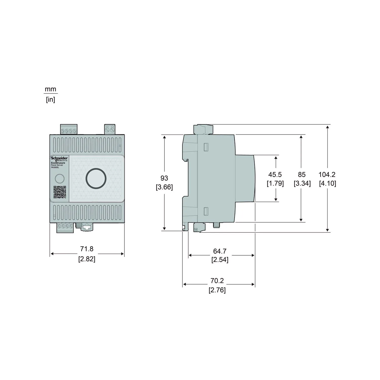 PAS600L - EcoStruxure Panel Server - universal wireless, concentrator modbus gateway 24 VDC - 2