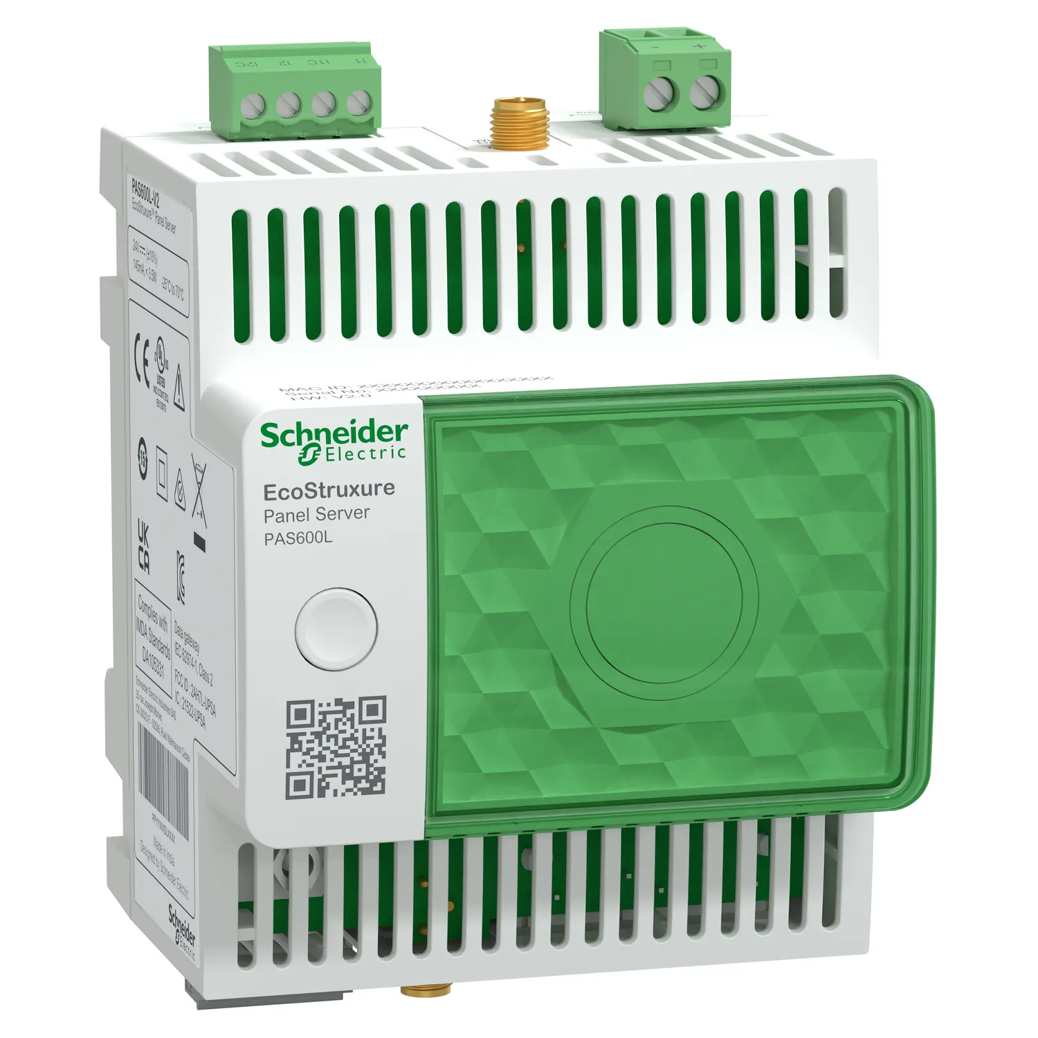 Schneider PAS600L - PAS600L - EcoStruxure Panel Server - üniversal kablosuz, yoğunlaştırıcı modbus ağ geçidi 24 VDC