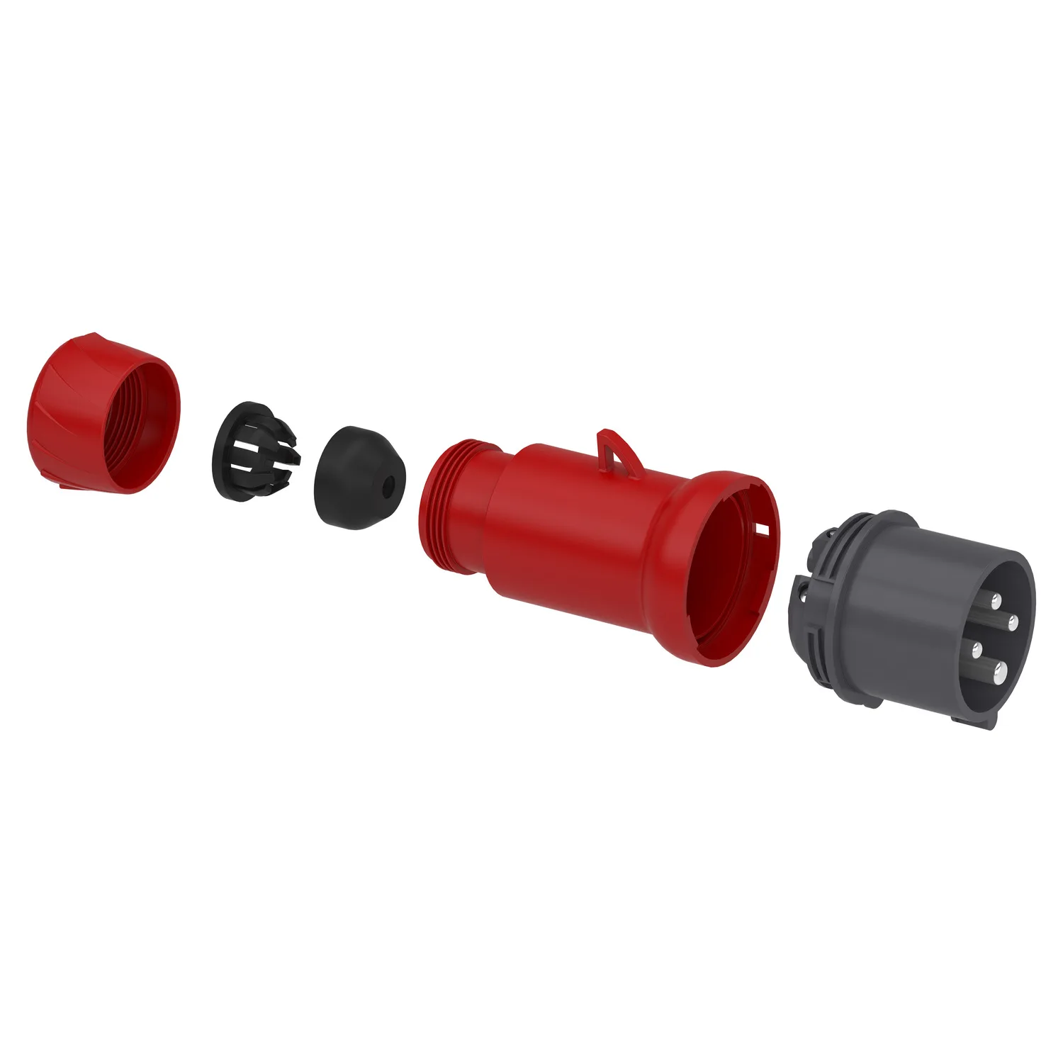 PKE16M434 - 4x16A, trifaze, 3P+T, IP44, VİDALI BAĞLANTI, Düz Fiş - 2